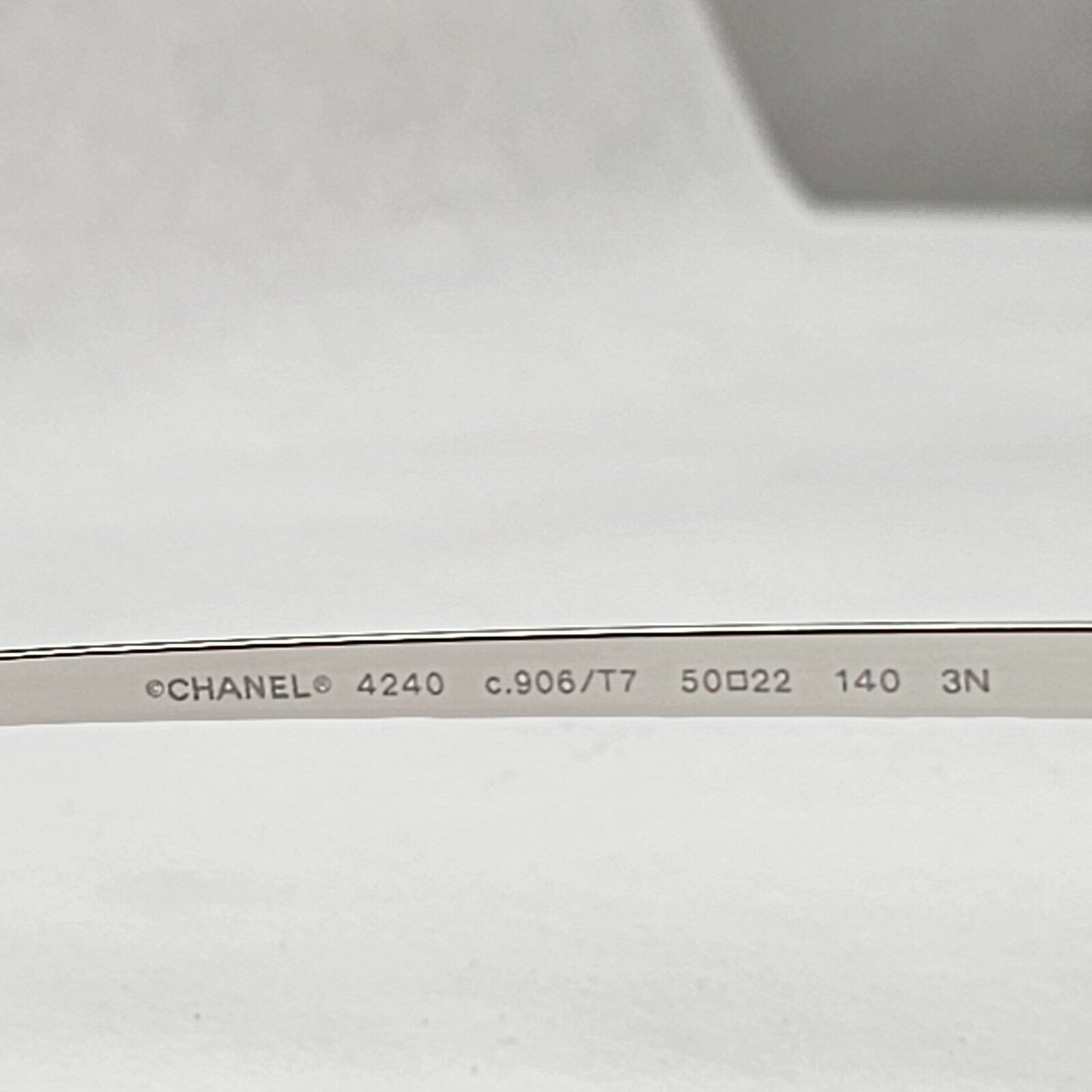 Chanel Sunglasses Silver Mirror Grey Transparent Square 4240 C.906/T7 041223