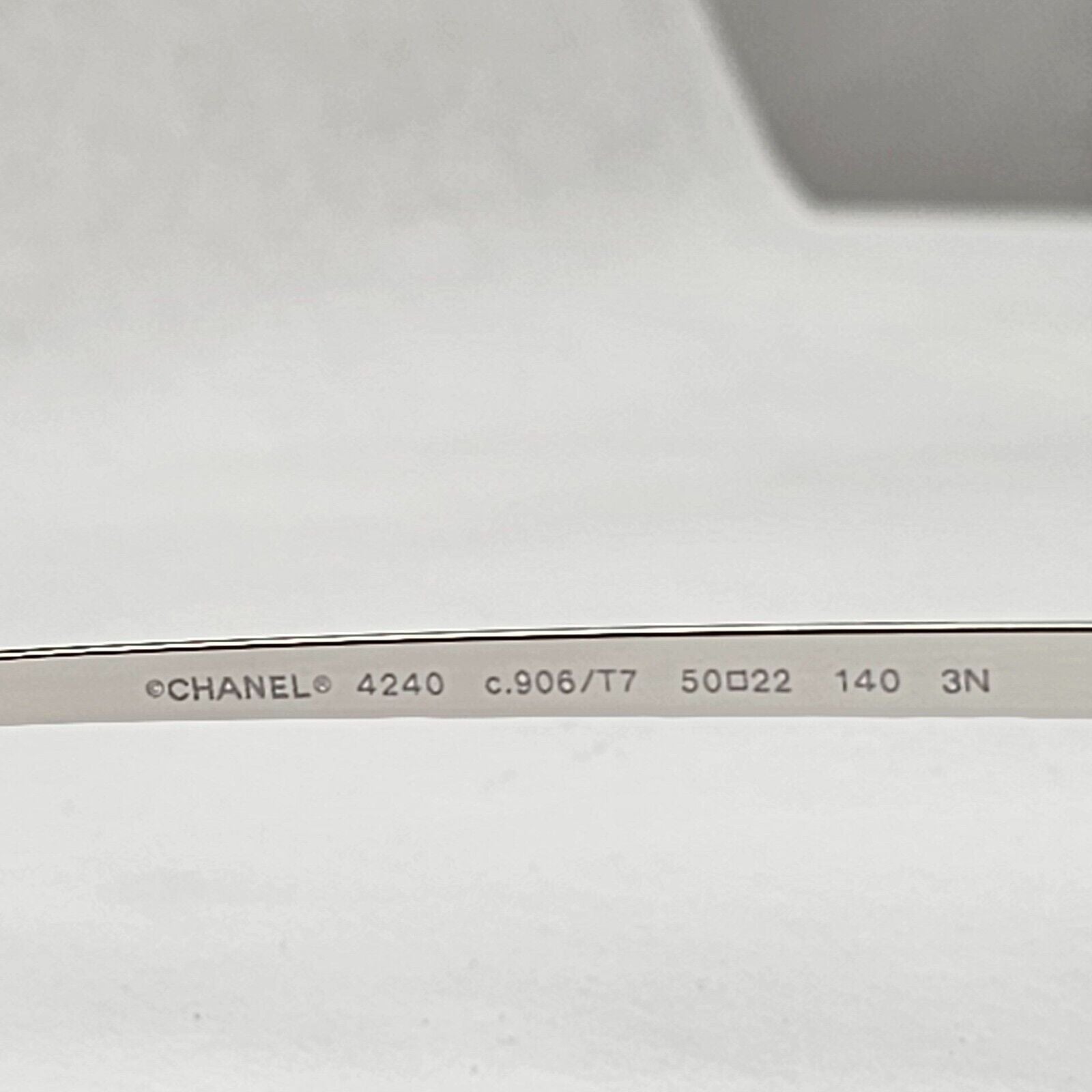 Chanel Sunglasses Silver Mirror Grey Transparent Square 4240 C.906/T7 041223