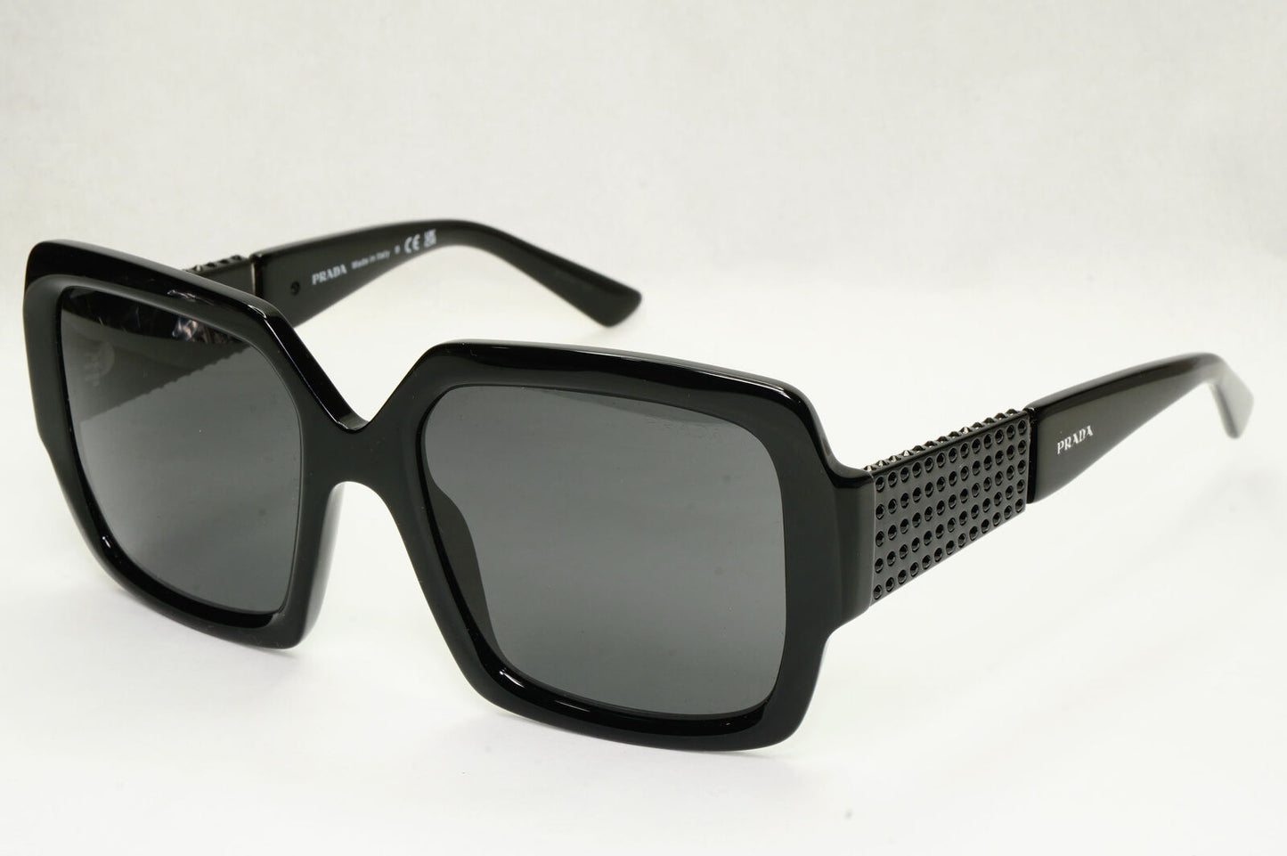 Prada Sunglasses Black Square Diamante Crystal PR21XS SPR 21X 01E-5S0