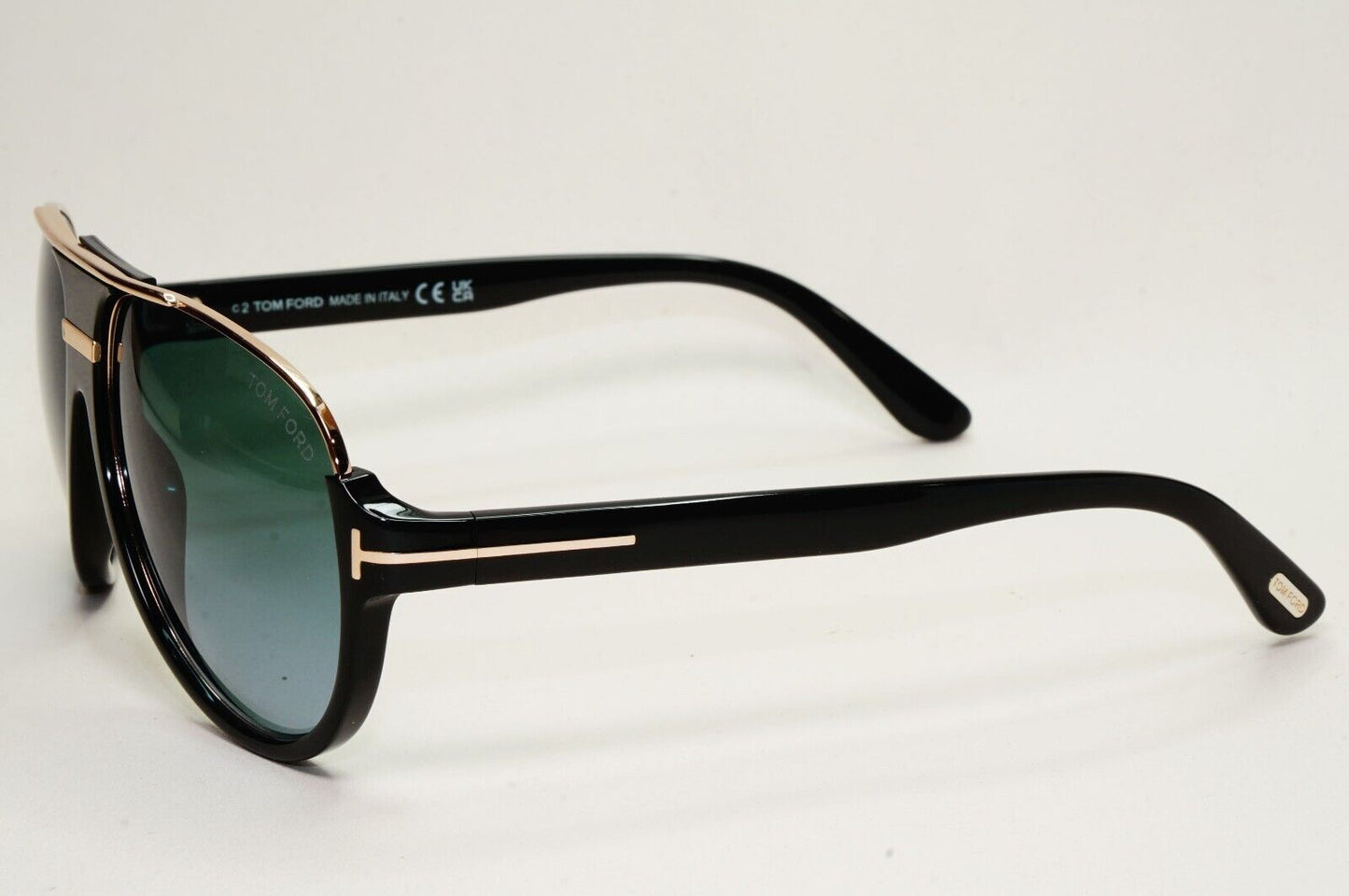 Tom Ford Sunglasses Dimitry Black Gold Green Pilot TF 334 FT0334 01P 59mm