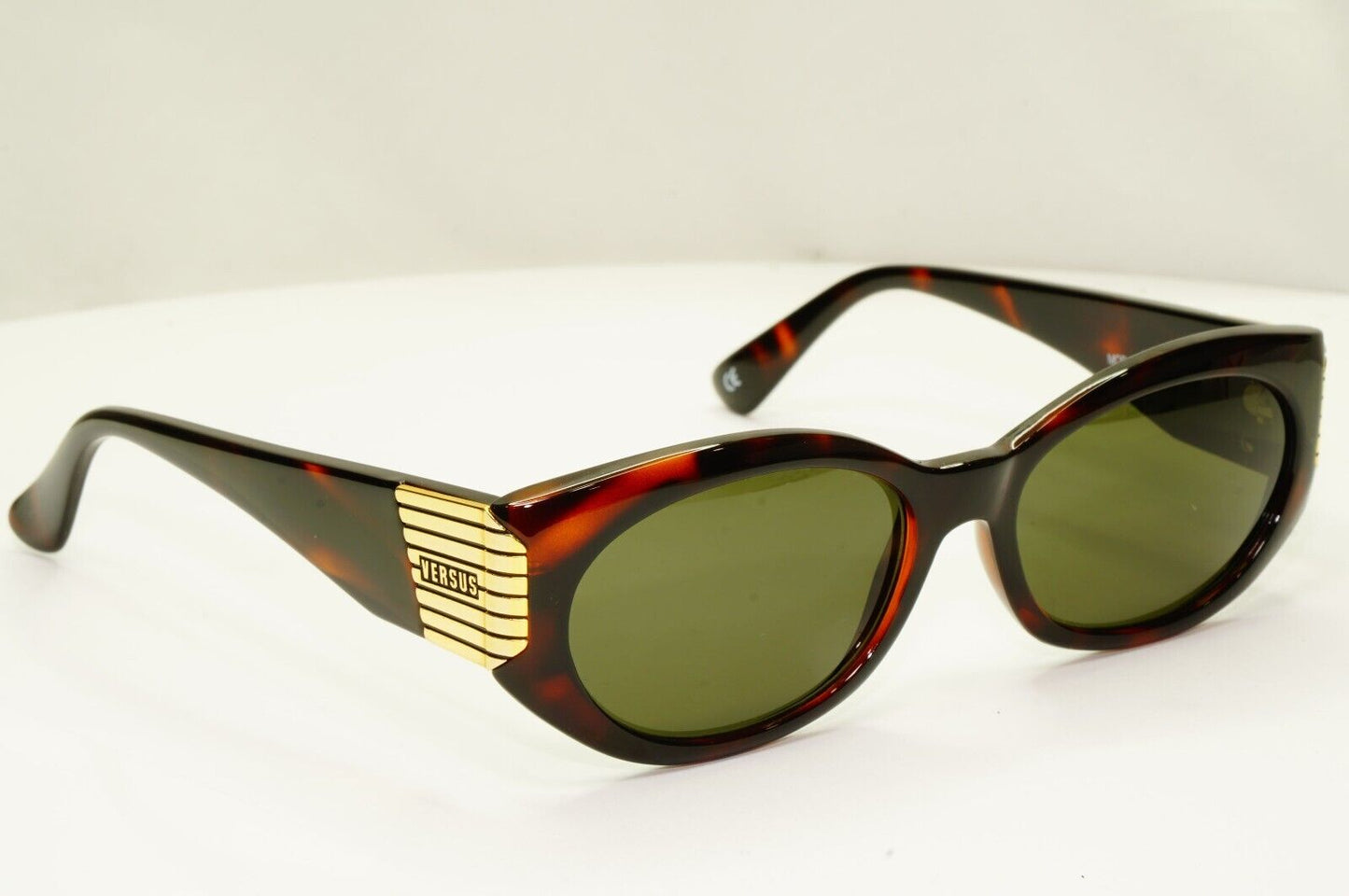 Versus 1995 Vintage Brown Gold Sunglasses by Gianni Versace MOD EZ6 COL 649