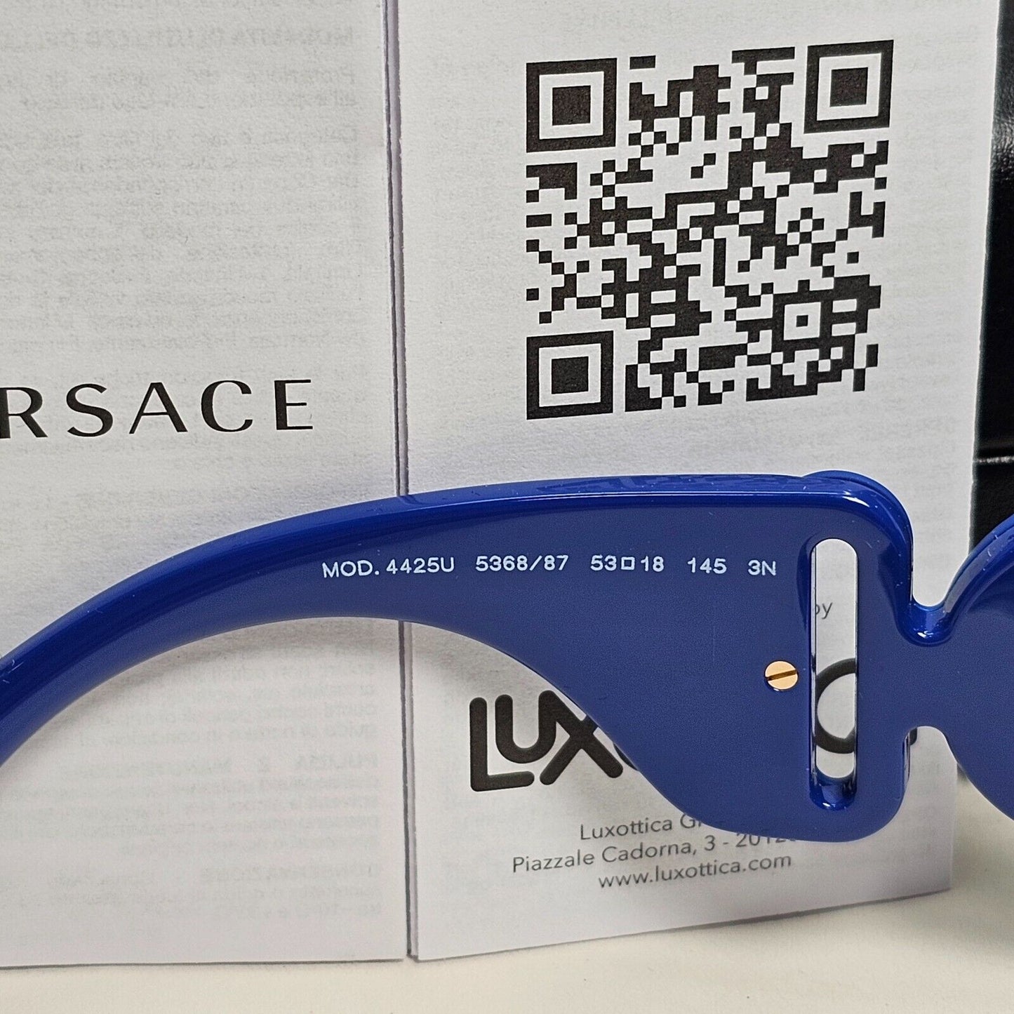 Versace Sunglasses Blue Biggie Medusa Oversized Unisex MOD VE 4425U 5368/87