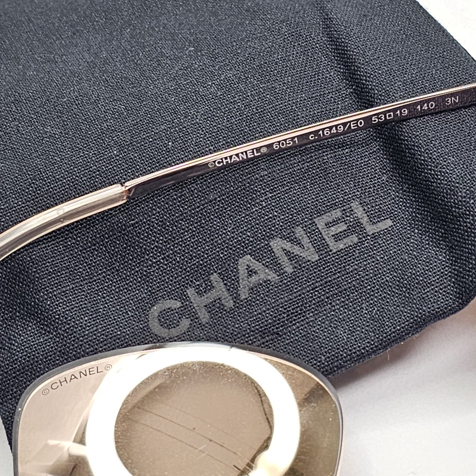 Chanel Sunglasses Pink Mirror Polarized Square Transparent 6051 c.1649/E0 151223