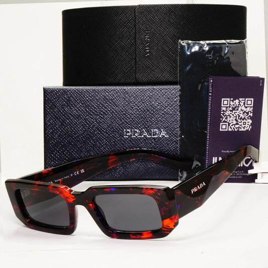 Prada Sunglasses Symbole Black Orange Blue Grey Square PR06YS SPR 06Y 06V-5S0