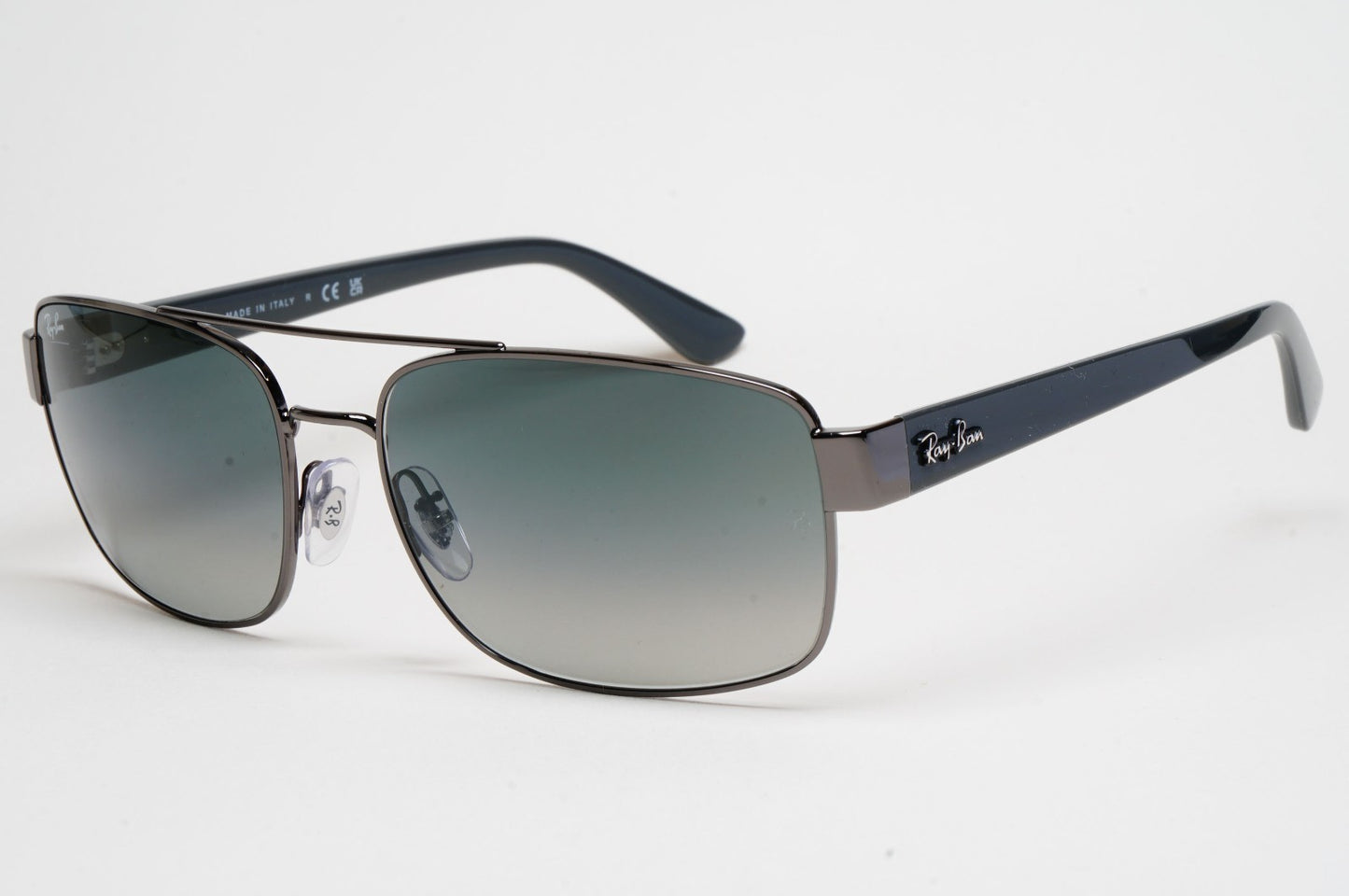 Ray-Ban Sunglasses Gunmetal Grey Square Pilot Navigator RB 3687 002/31 61mm