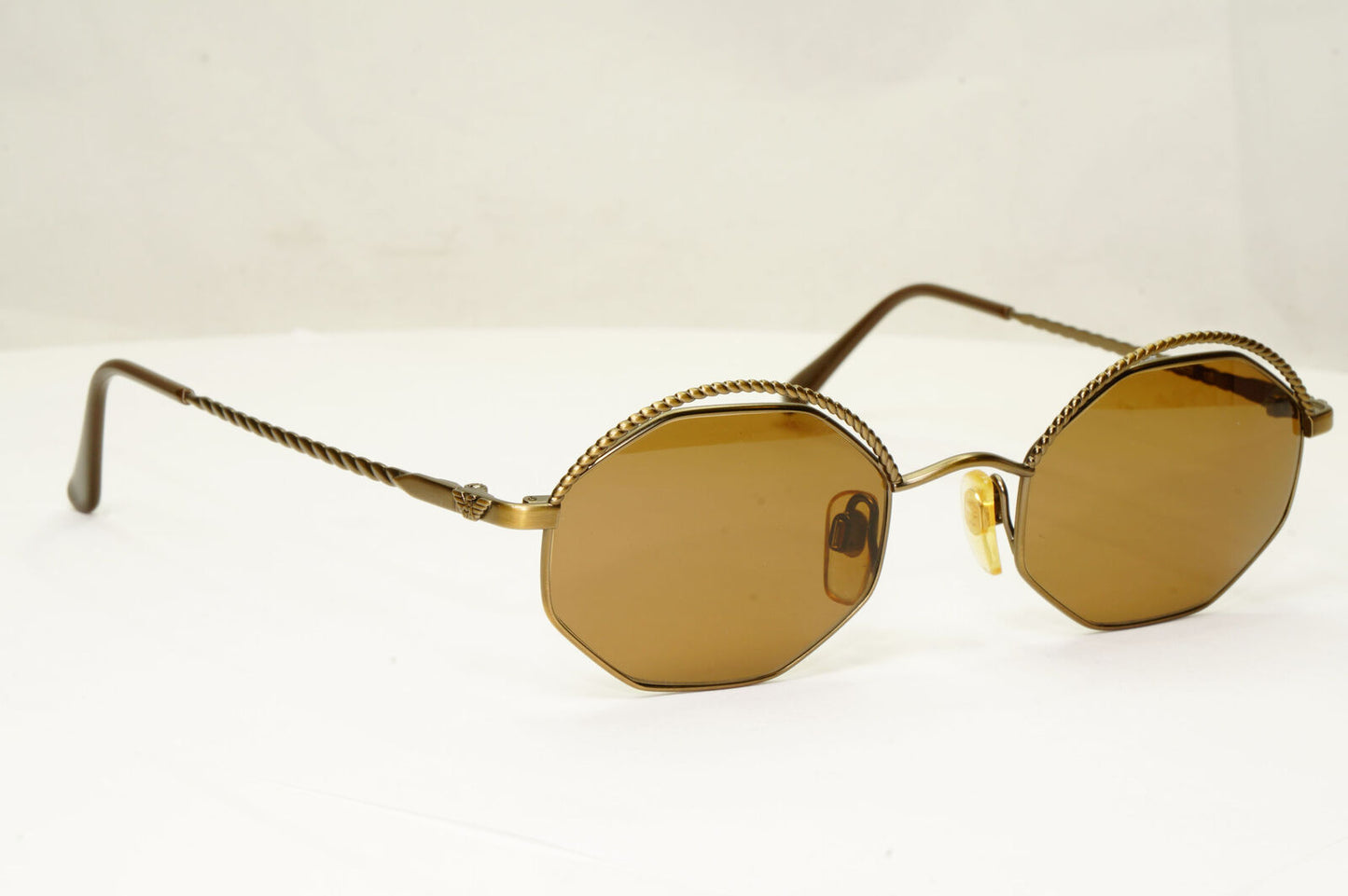 Emporio Armani 1997 Vintage Sunglasses Mens Womens Hexagon Bronze 032-S 906/29