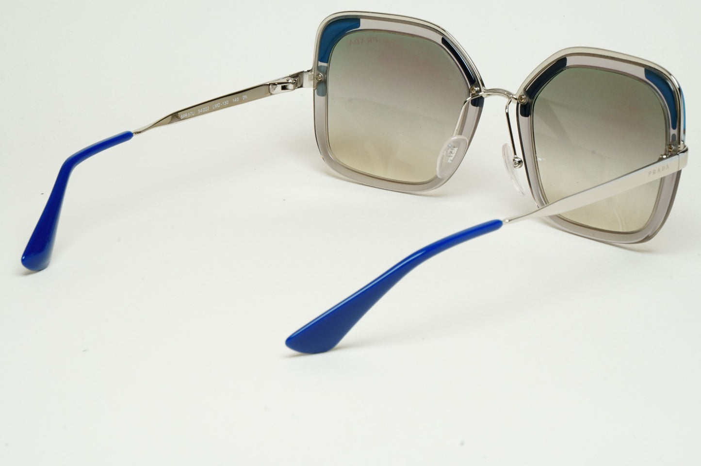 Prada Sunglasses Square Silver Grey Gradient Mosaic PR57US SPR 57U LMD-130