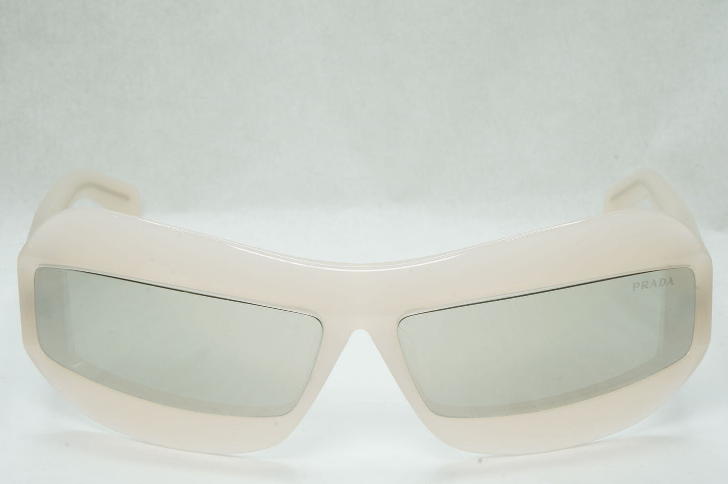 Prada Sunglasses Opal Nude White Silver Mirror Wrap PR30YS SPR 30Y 13D-2B0