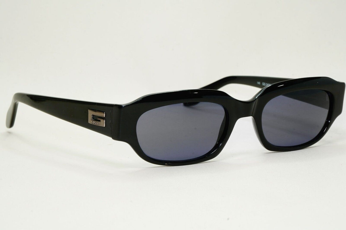 Gucci Sunglasses 1998 Vintage Black Rectangle Grey GG 2425/S 807 50mm 011124