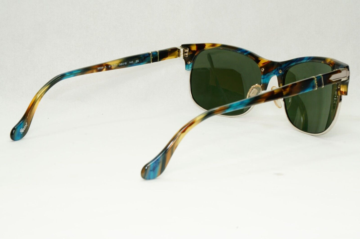 Persol Sunglasses 2012 Brown Blue Tortoise Greeen Square 3034-S 973/31 56mm