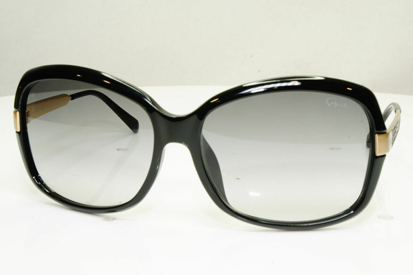 Giorgio Armani Stingray Leather Black Gold Sunglasses Womens GA 934 2E9VK 30343
