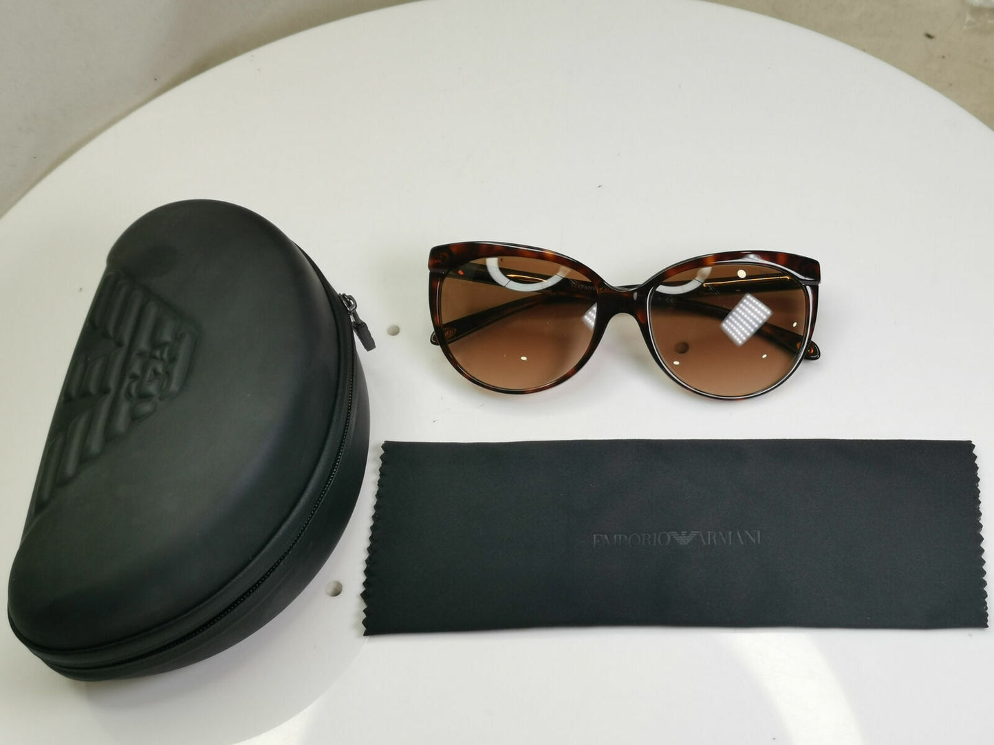 Tiffany & Co Gold Brown Sunglasses Roman Numbers Tortoise TF 4097 8002/3B 30069