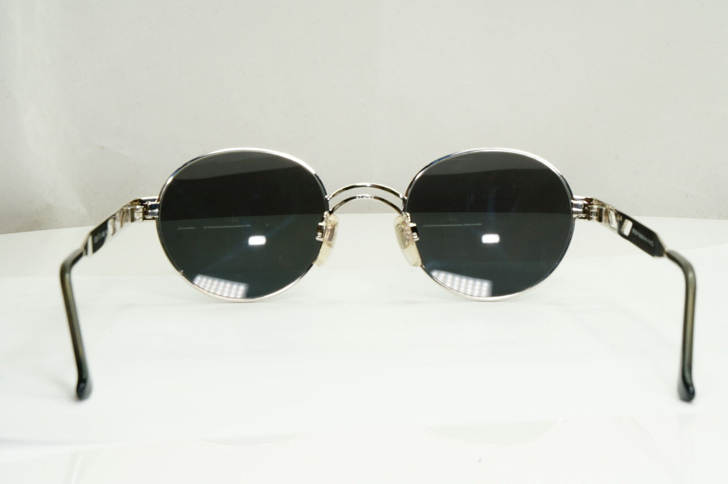 Emporio Armani Sunglasses 1997 Vintage Silver Round Black Eagle Metal 023-S 707