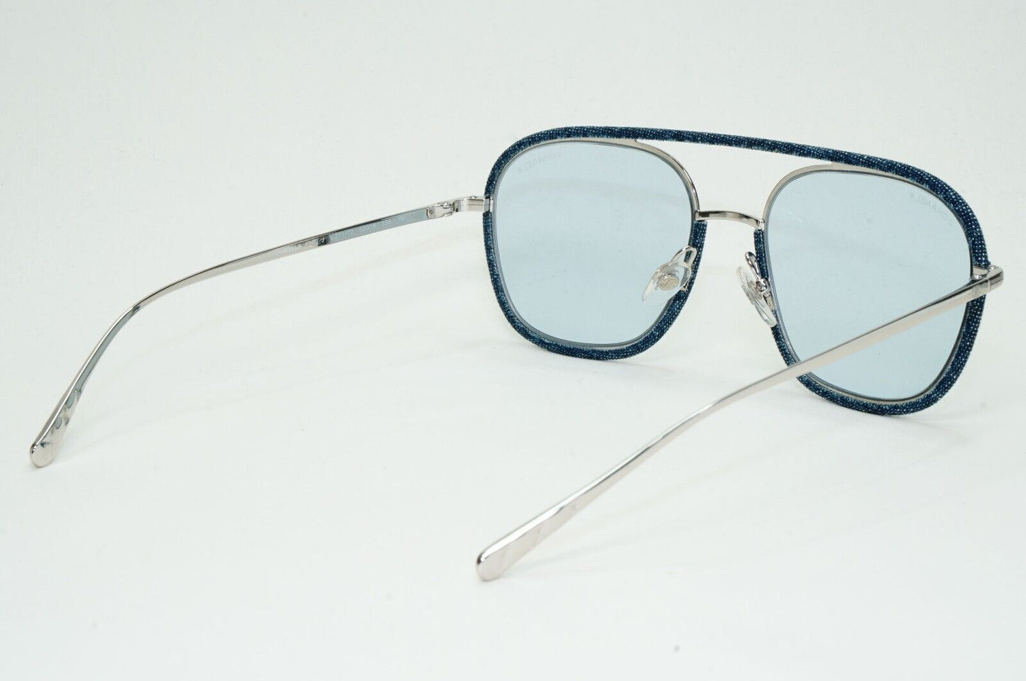 Chanel Sunglasses Denim Blue Silver Pilot Metal 4249-J c.271/72 53mm