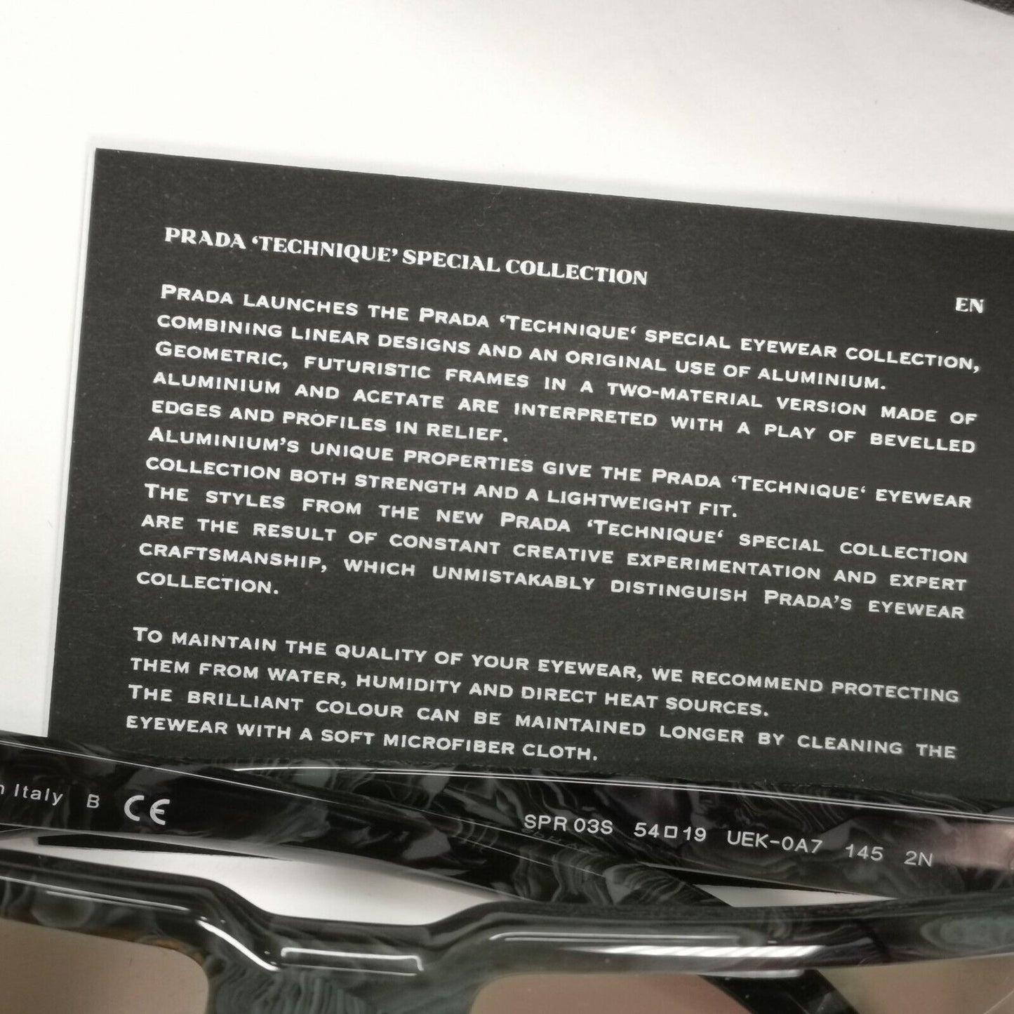 Prada Sunglasses Technique Grey Marble Gradient Square PR03SS SPR 03S UEK-0A7