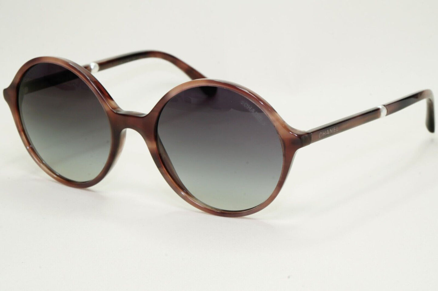 Chanel Sunglasses Pearl Brown Tortoiseshell Grey Gradient Round 5391-H c.1641/S6