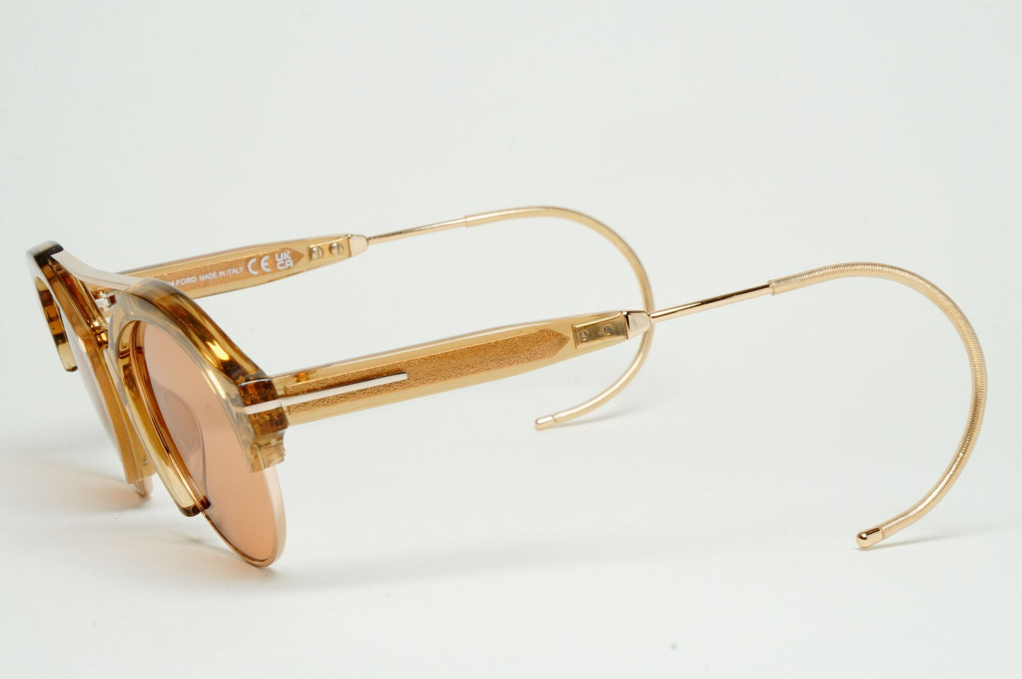 Tom Ford Sunglasses Farrah-02 Ear Loop Brown Honey Gold FT0631 TF 631 45E