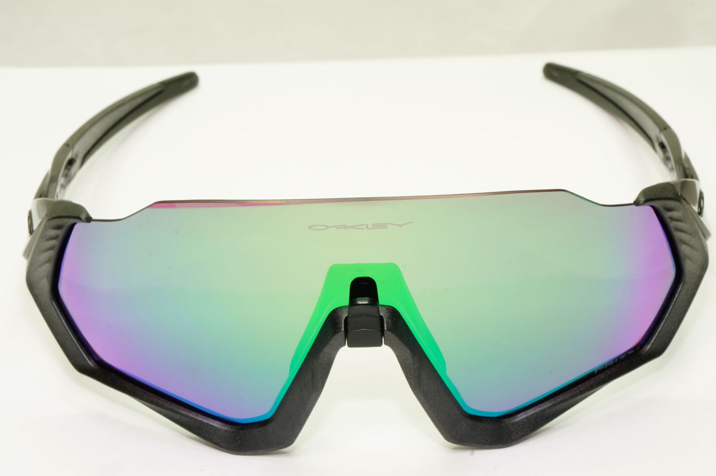 Oakley Flight Jacket Sunglasses Shield Steel Black Jade Prizm Road OO 9401 1537