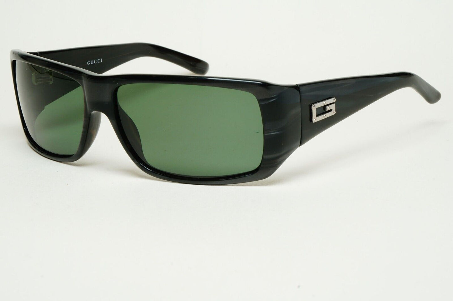 Gucci Sunglasses 1997 Vintage Grey Marble Green Square GG 1494/S AD7 280125