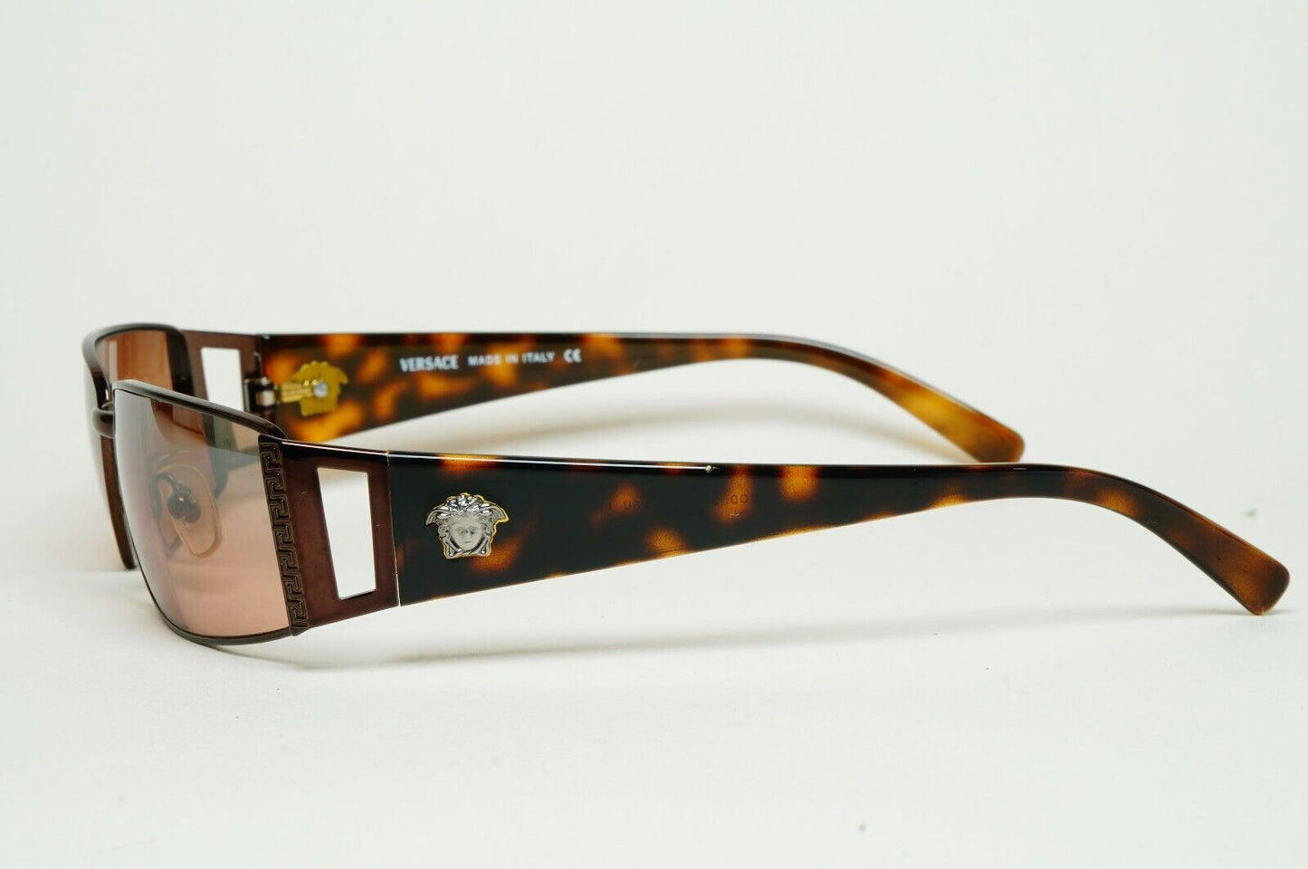 Versace Sunglasses 2004 Vintage Brown Mirror Rectangle MOD 2021 1006/6U 220125