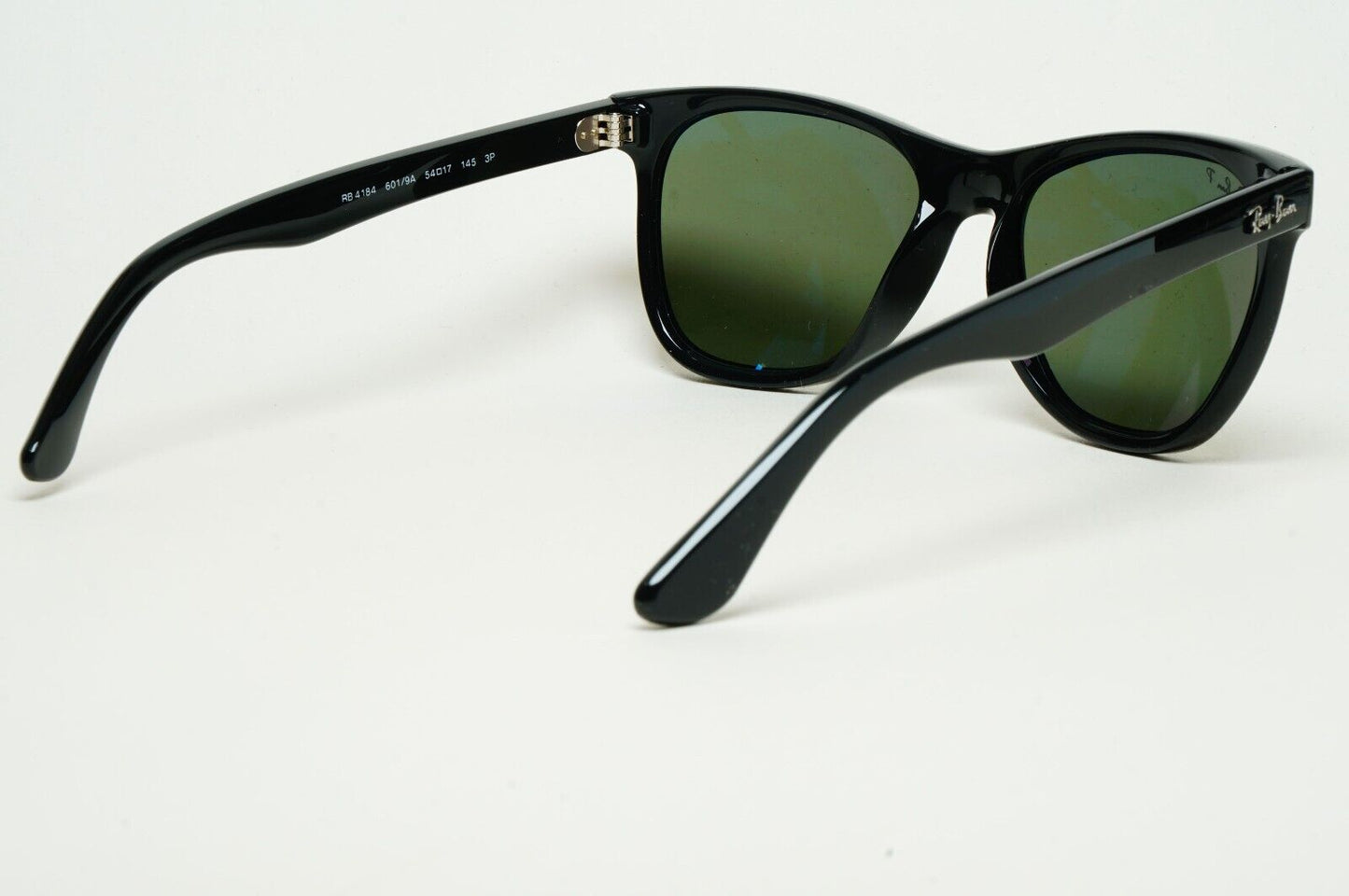 Ray-Ban Sunglasses Polarized Square Black Glossy Green G15 RB 4184 601/9A 54mm
