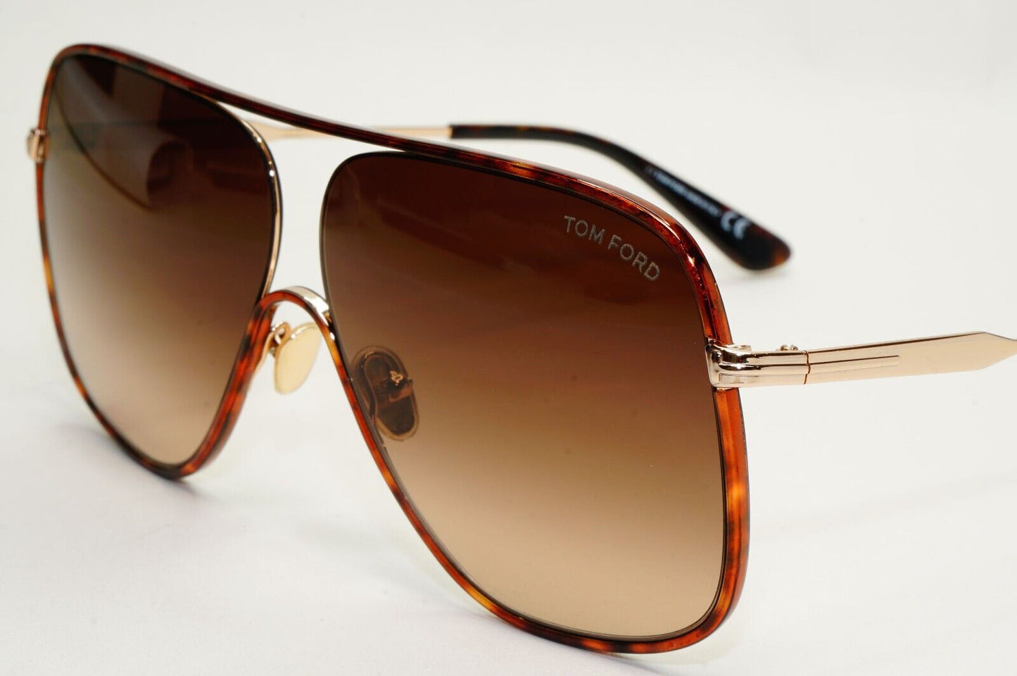 Tom Ford Sunglasses Brady Oversized Brown Gold Gradient Square FT0841 TF 841 28F