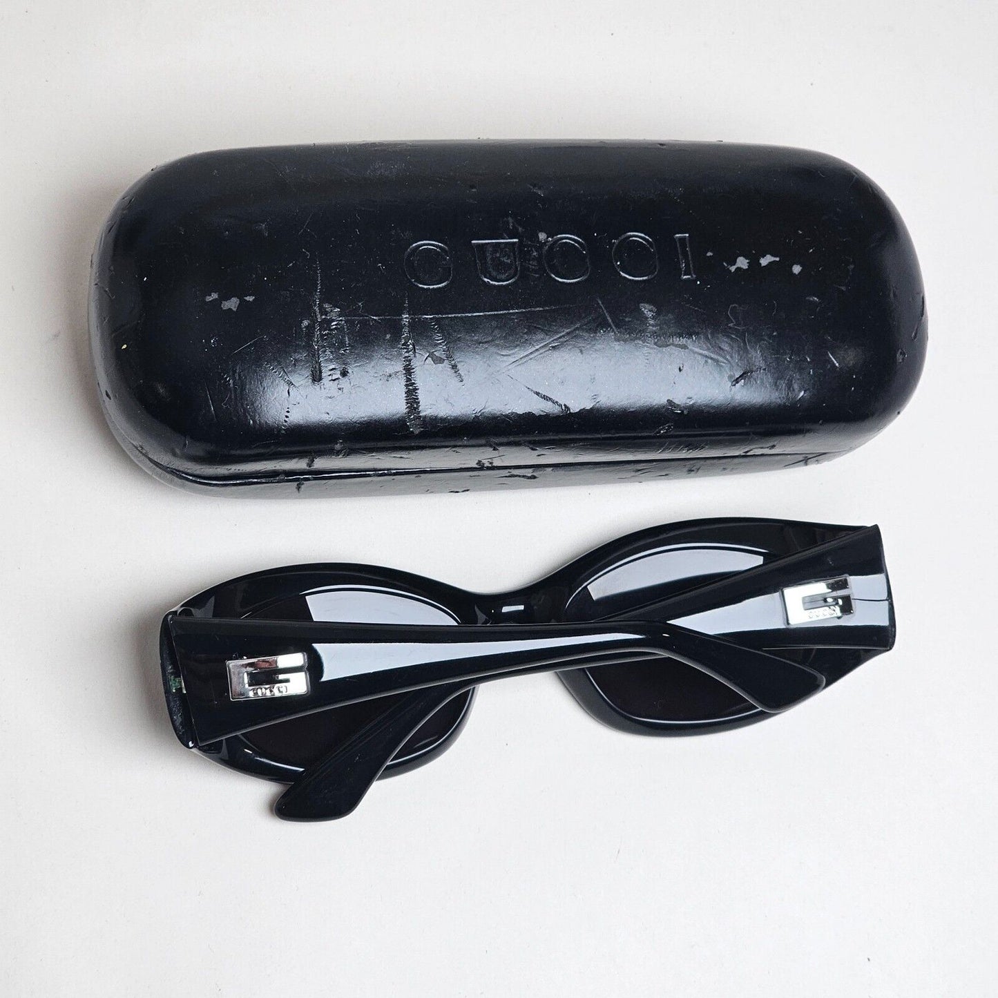 Gucci Sunglasses 1998 Vintage Black Square Retro GG 2432/S 1UF 50mm 280125