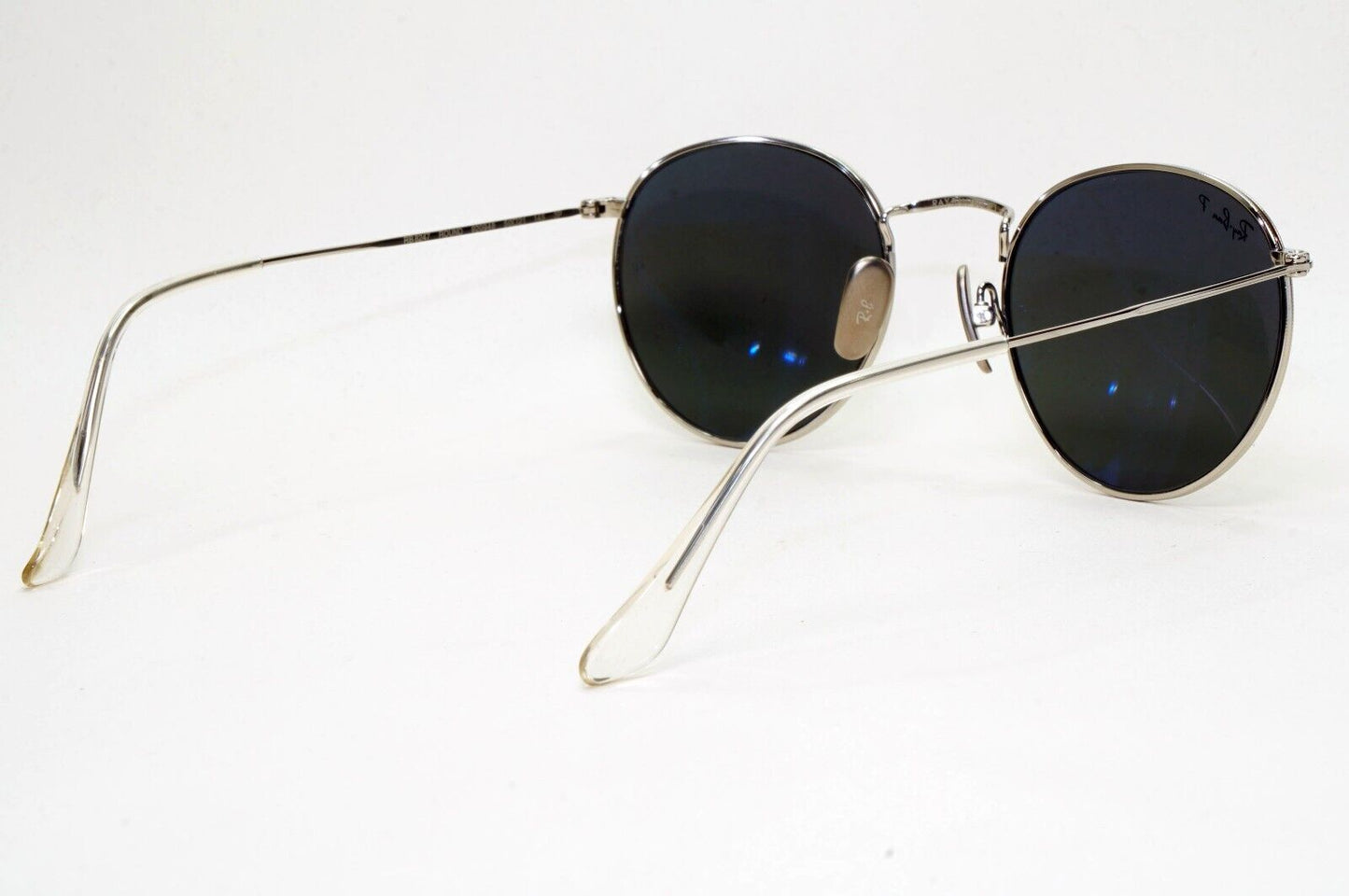 Ray-Ban Sunglasses Round Titanium Polarized Silver Black RB 8247 9209/48 50mm
