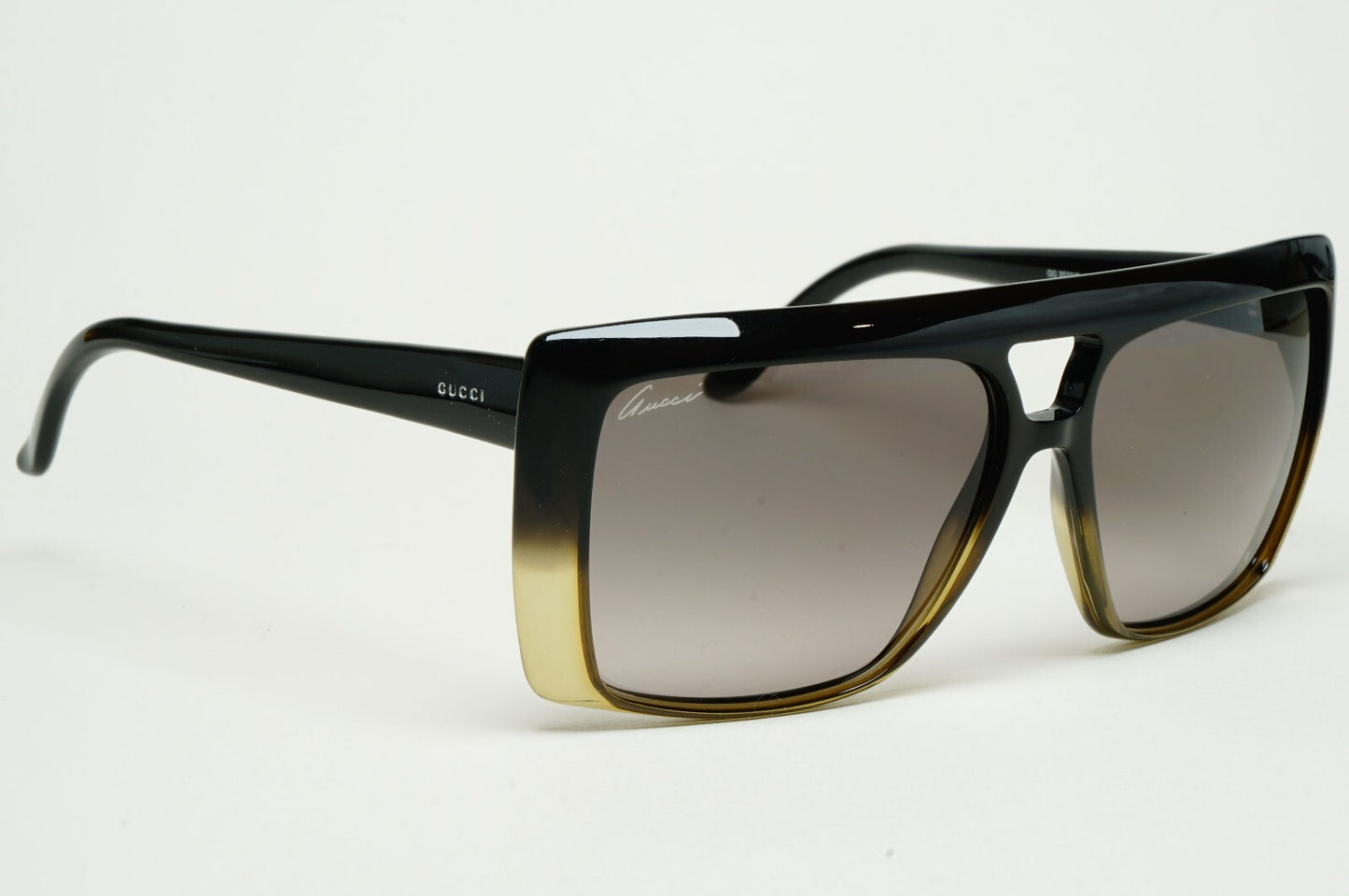 Gucci Sunglasses 2010 Vintage Unisex Square Black Grey GG 3532/S 3G0EU 59mm