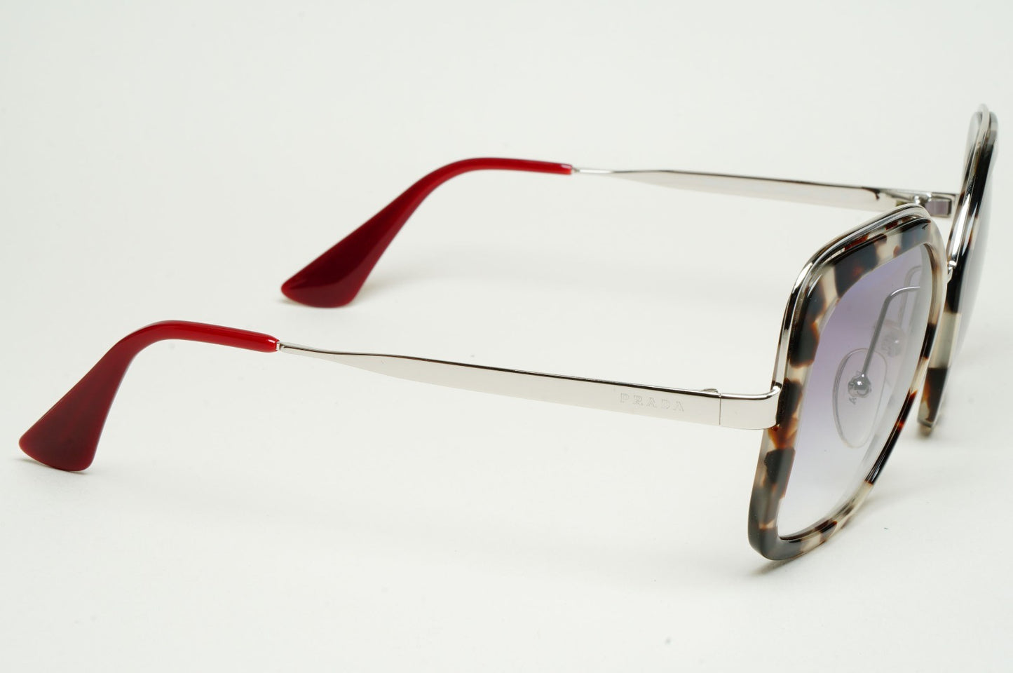 Prada Sunglasses Silver Brown Tortoise Grey Pale Violet PR57US SPR 57U UAO-409