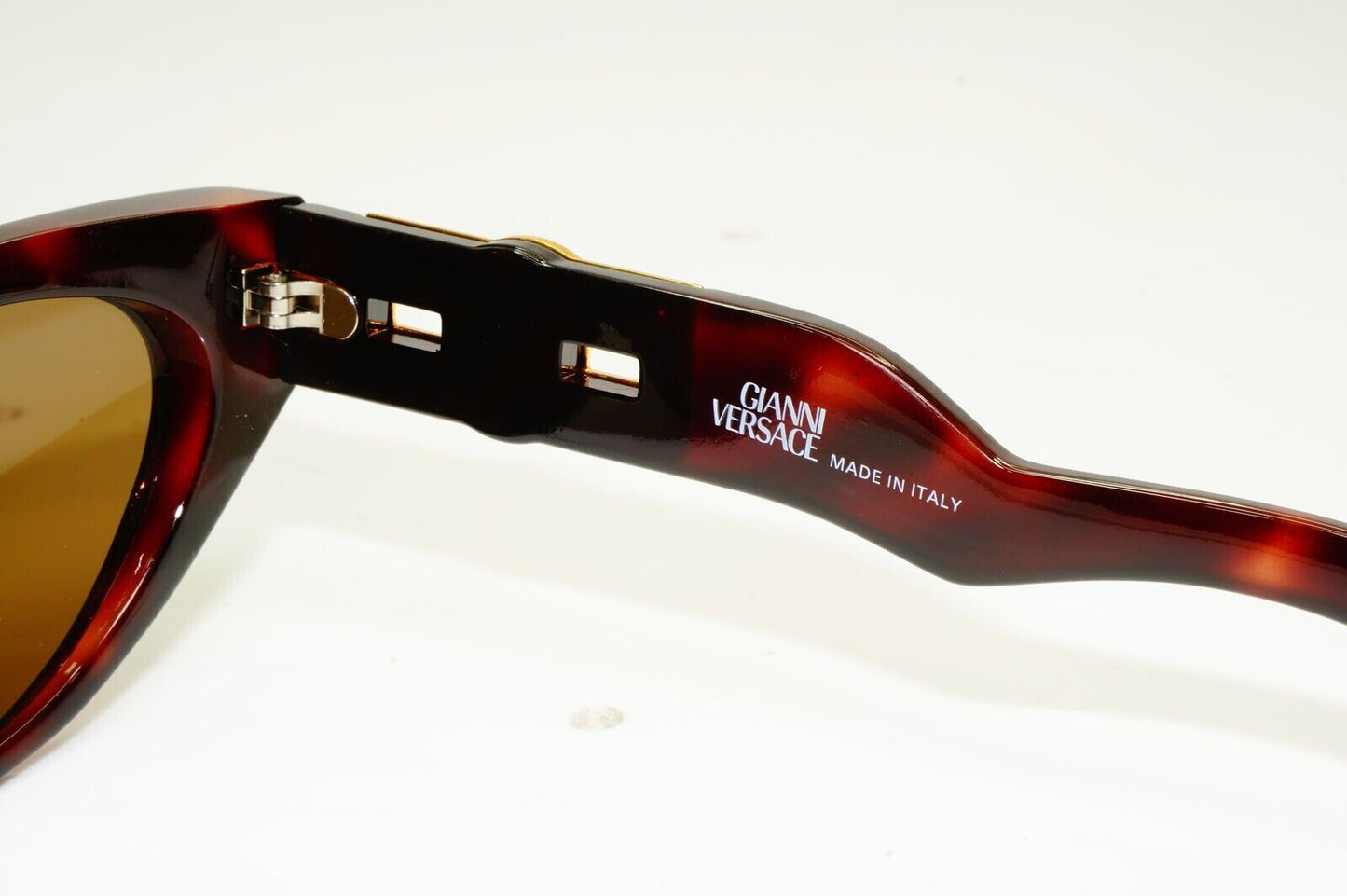 Gianni Versace Sunglasses 1996 Vintage Brown Gold Medusa MOD 476/B COL 900