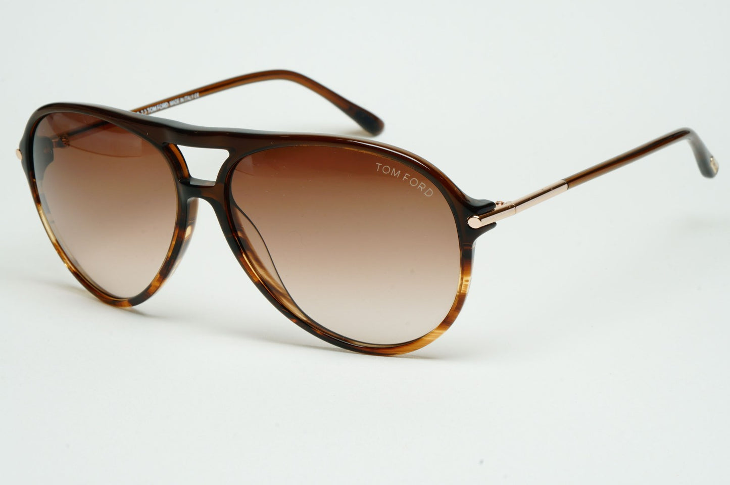 Tom Ford Sunglasses Matteo Gold Brown Gradient Pilot FT0254 TF 254 50F