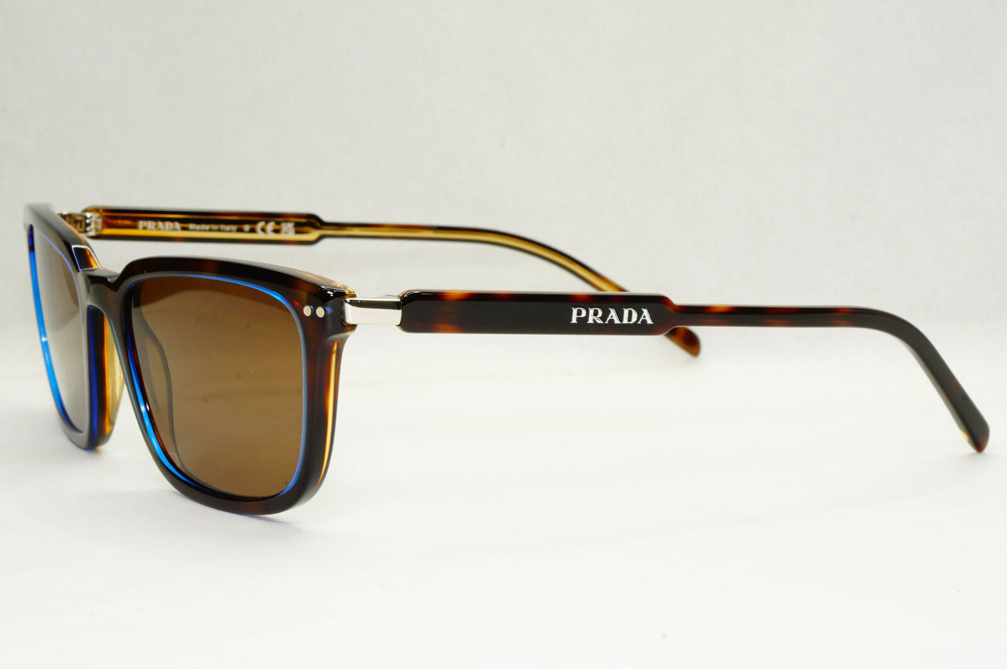 Prada Sunglasses Brown Blue Denim Tortoiseshell PR13YV VPR 13Y ZXH-1O1 53mm