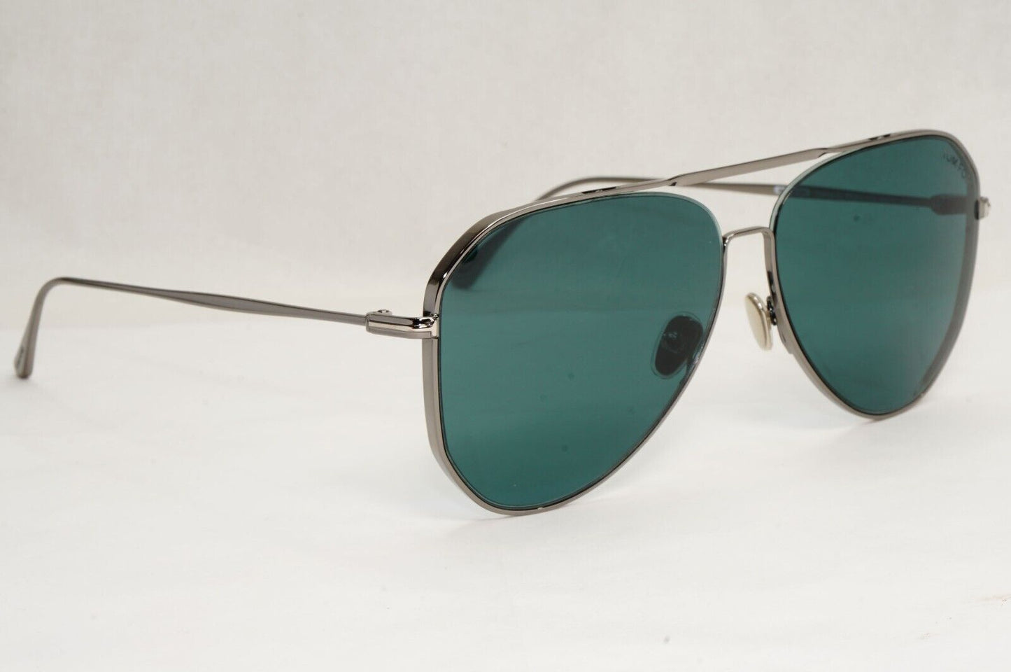 Tom Ford Sunglasses Charles-02 Gunmetal Green Blue Teal Pilot Metal TF 853 12V