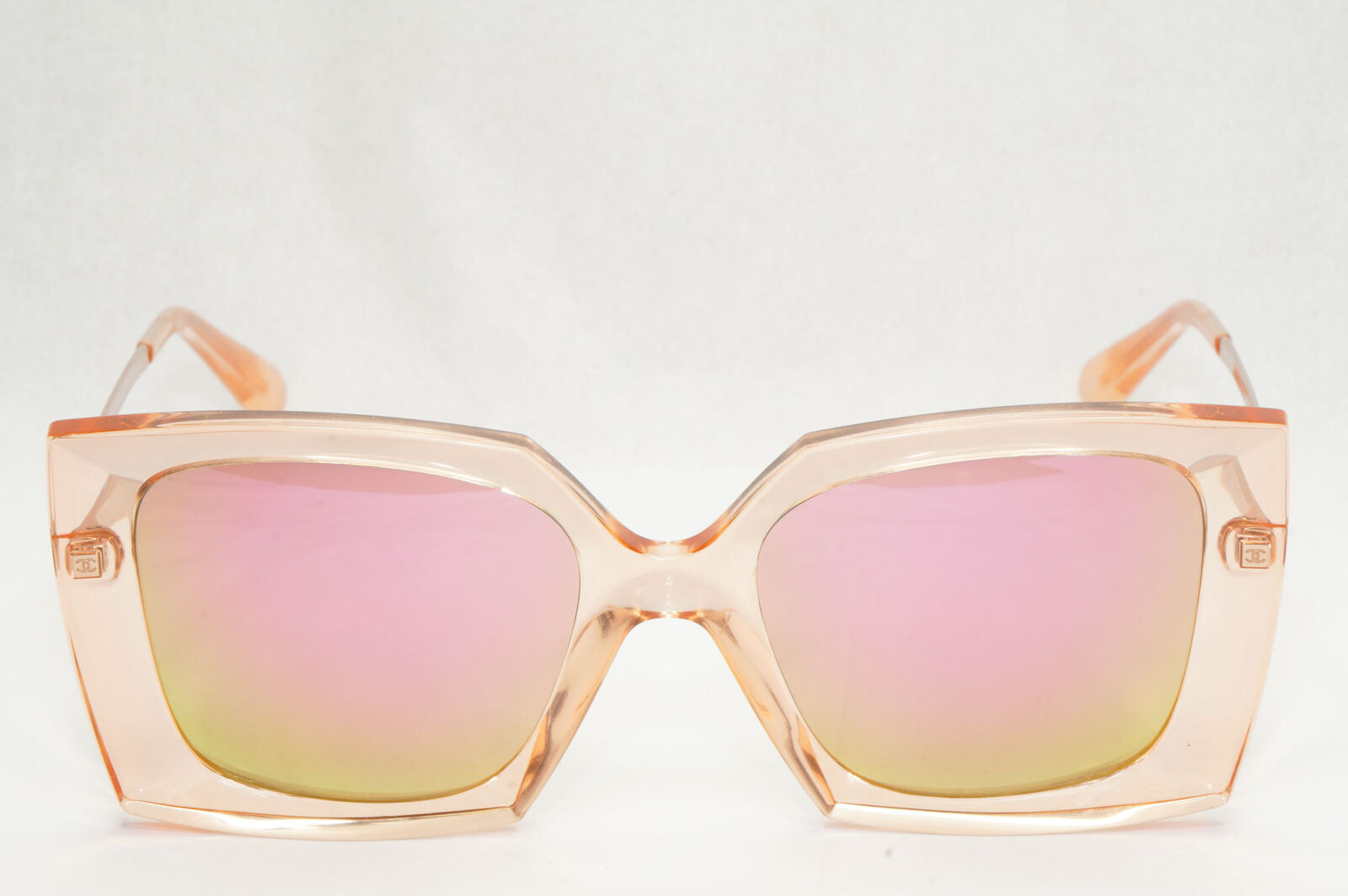 Chanel Sunglasses Pink Mirror Polarized Square Transparent 6051 c.1649/E0 151223