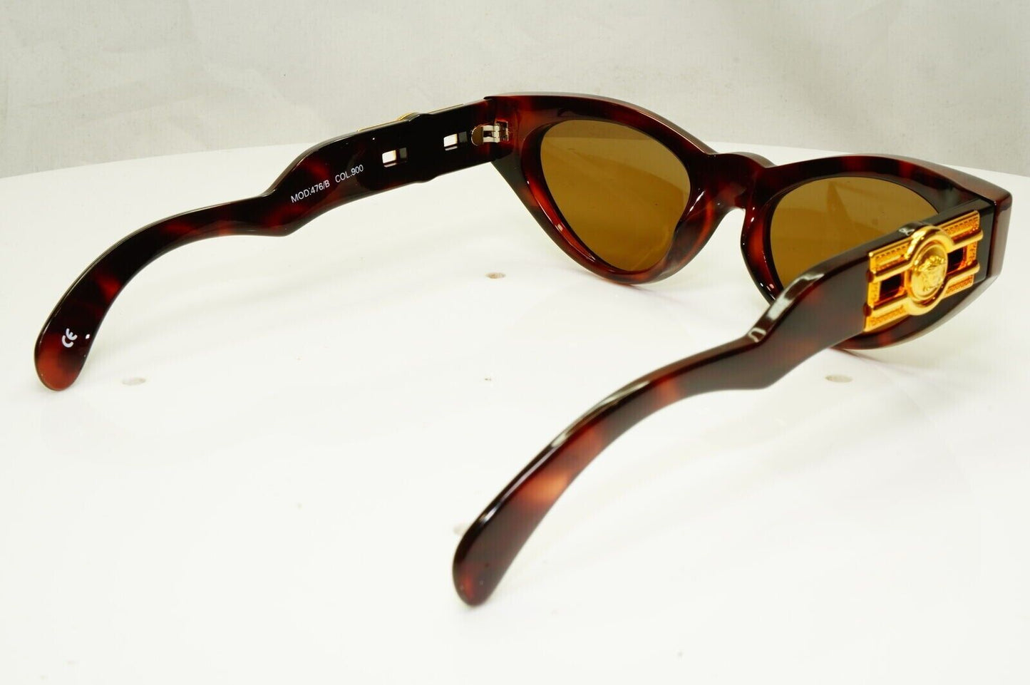 Gianni Versace Sunglasses 1996 Vintage Brown Gold Medusa MOD 476/B COL 900