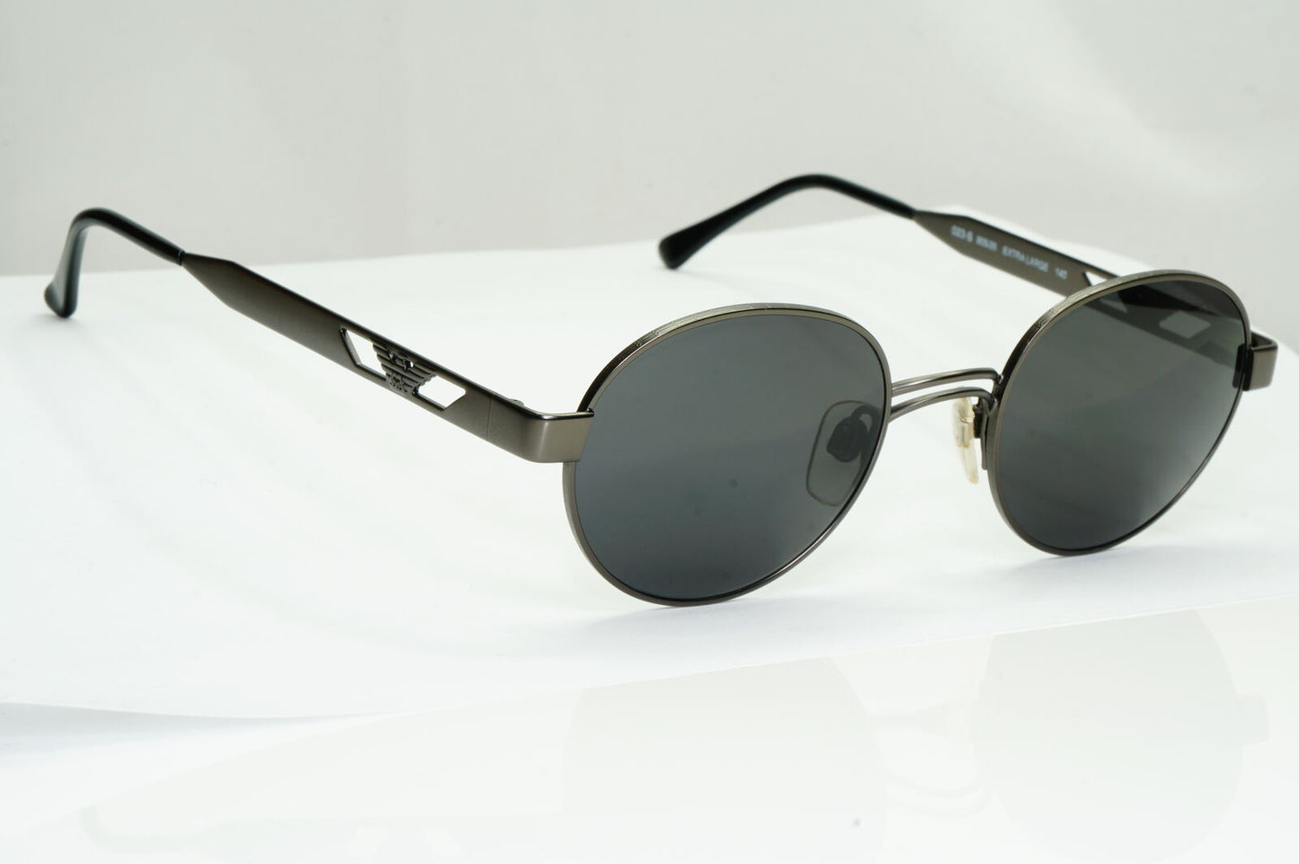Emporio Armani Sunglasses 1997 Vintage Gunmetal Grey Black Eagle 023-S 905/26 XL