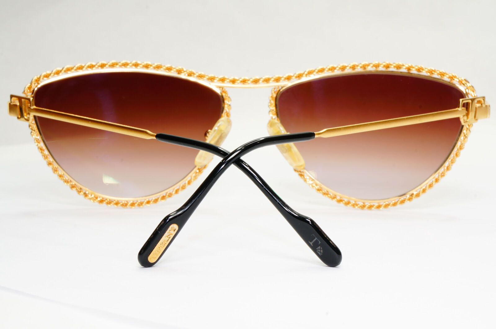 Tiffany 1980s Sunglasses Vintage Gold Plated Chain Soloist T1/03 C4 310323