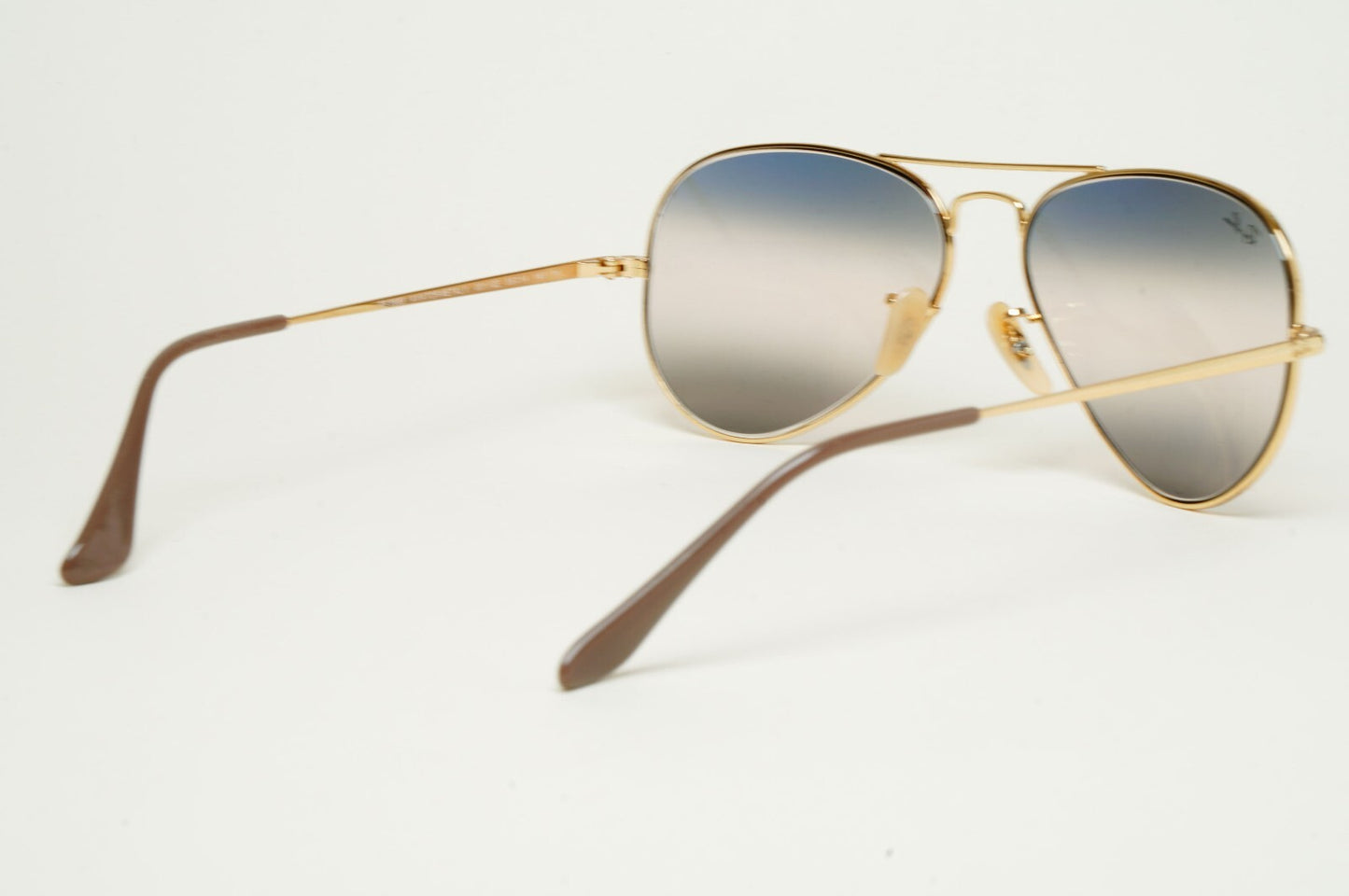 Ray-Ban Sunglasses Aviator II Gold Blue Grey Gradient RB 3689 001/GE Small 55mm