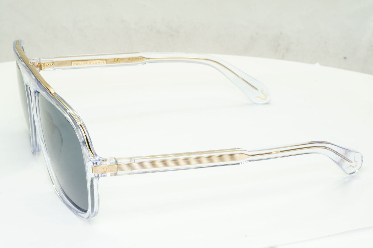 Police Lewis Hamilton F1 Sunglasses Grey Transparent Gold SPL E20 COL 0P79 38