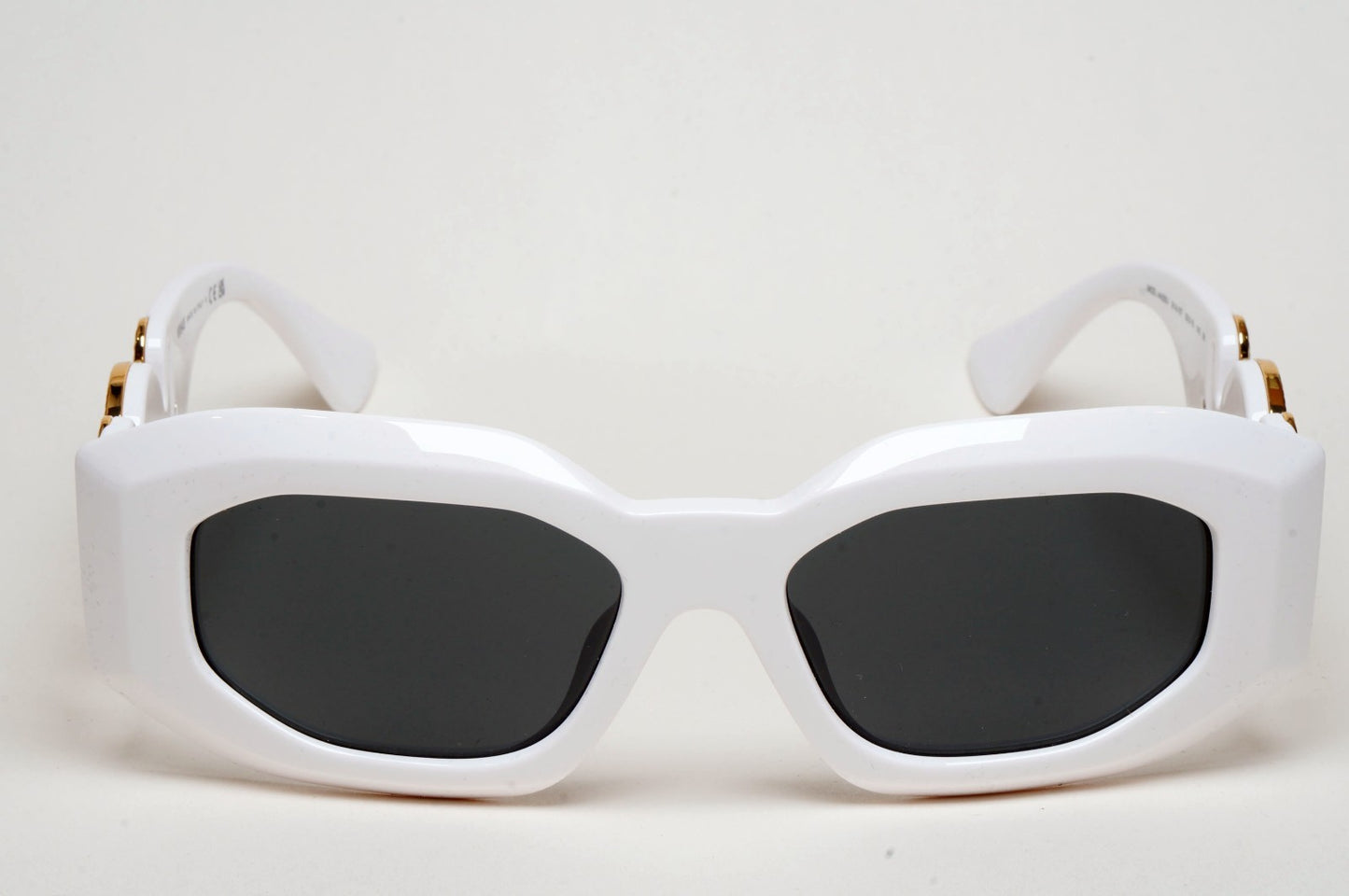 Versace Sunglasses Gold Medusa White Biggie Oversized Square MOD 4425U 314/87