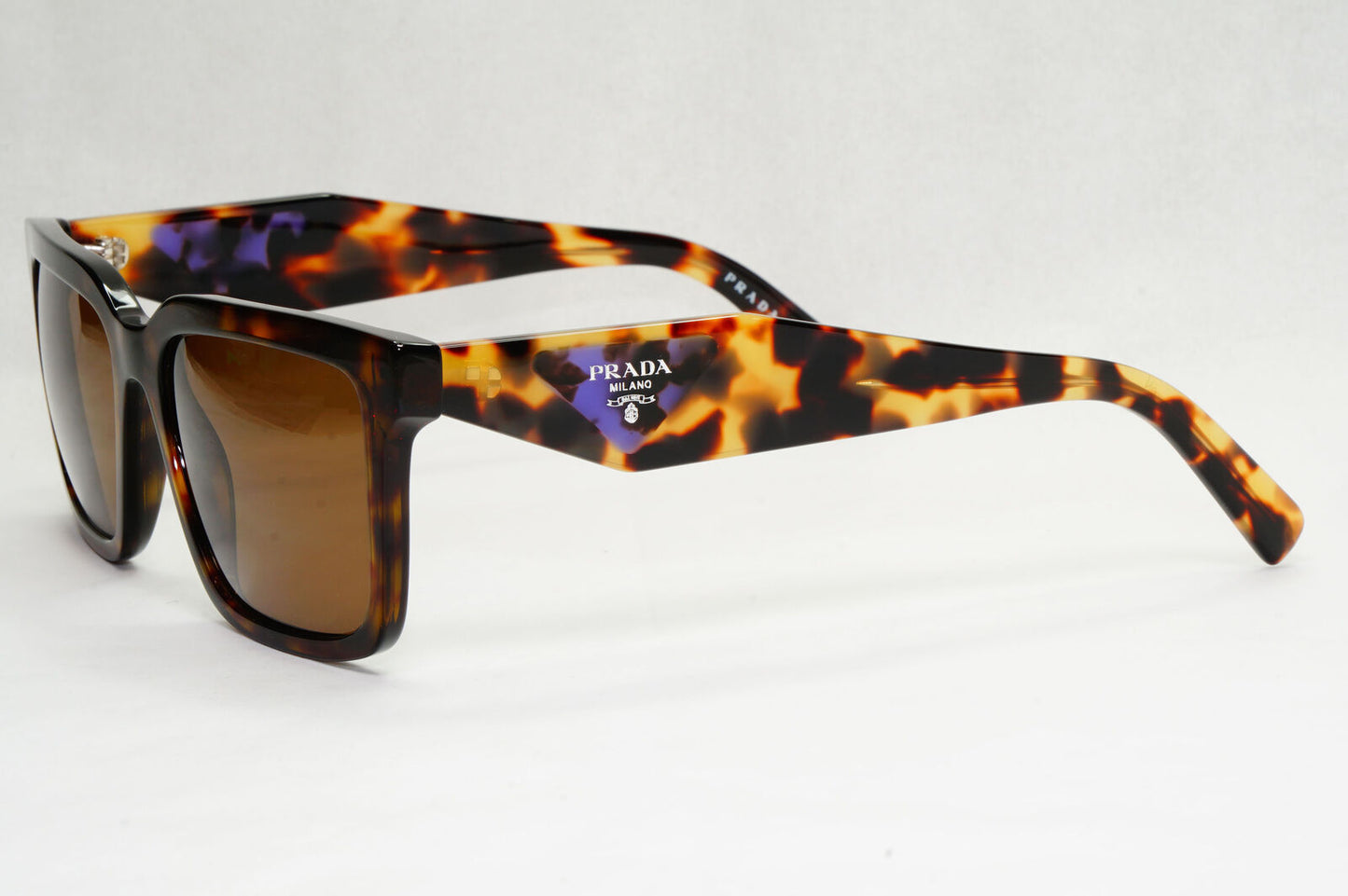 Prada Sunglasses Symbole Triangle Square Brown Tortois PR27YS SPR 27Y 2AU-08N