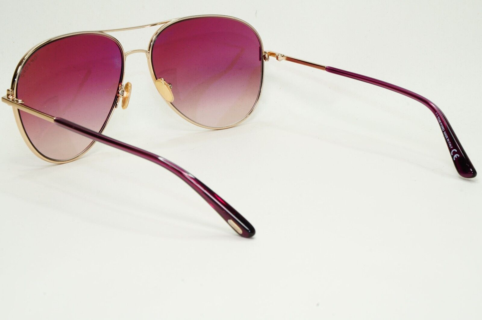 Tom Ford Sunglasses Clark Rose Gold Bordeaux Red Mirror Unisex FT0823 TF 823 28U