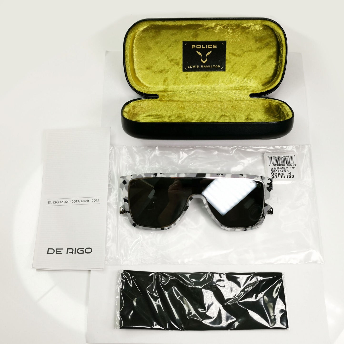 Police Lewis Hamilton F1 Sunglasses Grey Mirror Camouflage SPL C51 COL VCAX 23