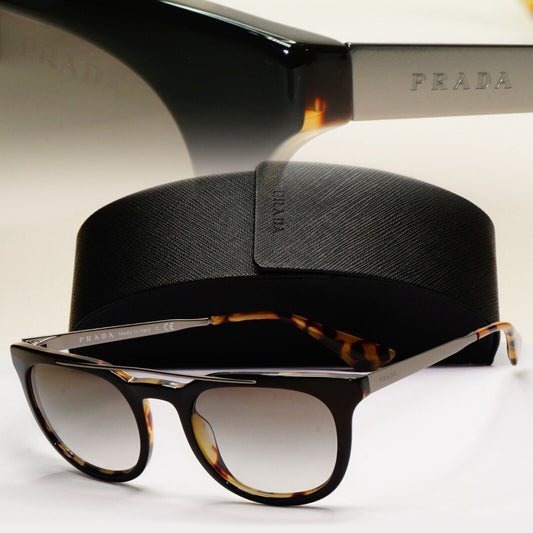 Prada Sunglasses 2013 Vintage Square Black Brown PR13PS SPR 13P NAI-0A7 050824