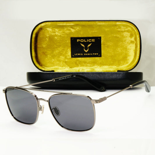 Police Lewis Hamilton F1 Sunglasses Gunmetal Ruthenium Grey SPL B28 COL 0568