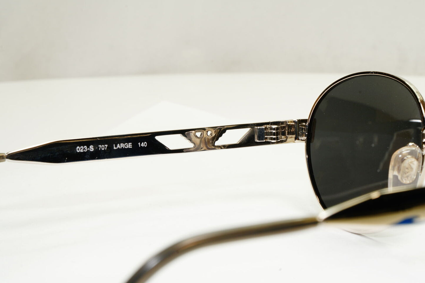 Emporio Armani Sunglasses 1997 Vintage Silver Round Black Eagle Metal 023-S 707