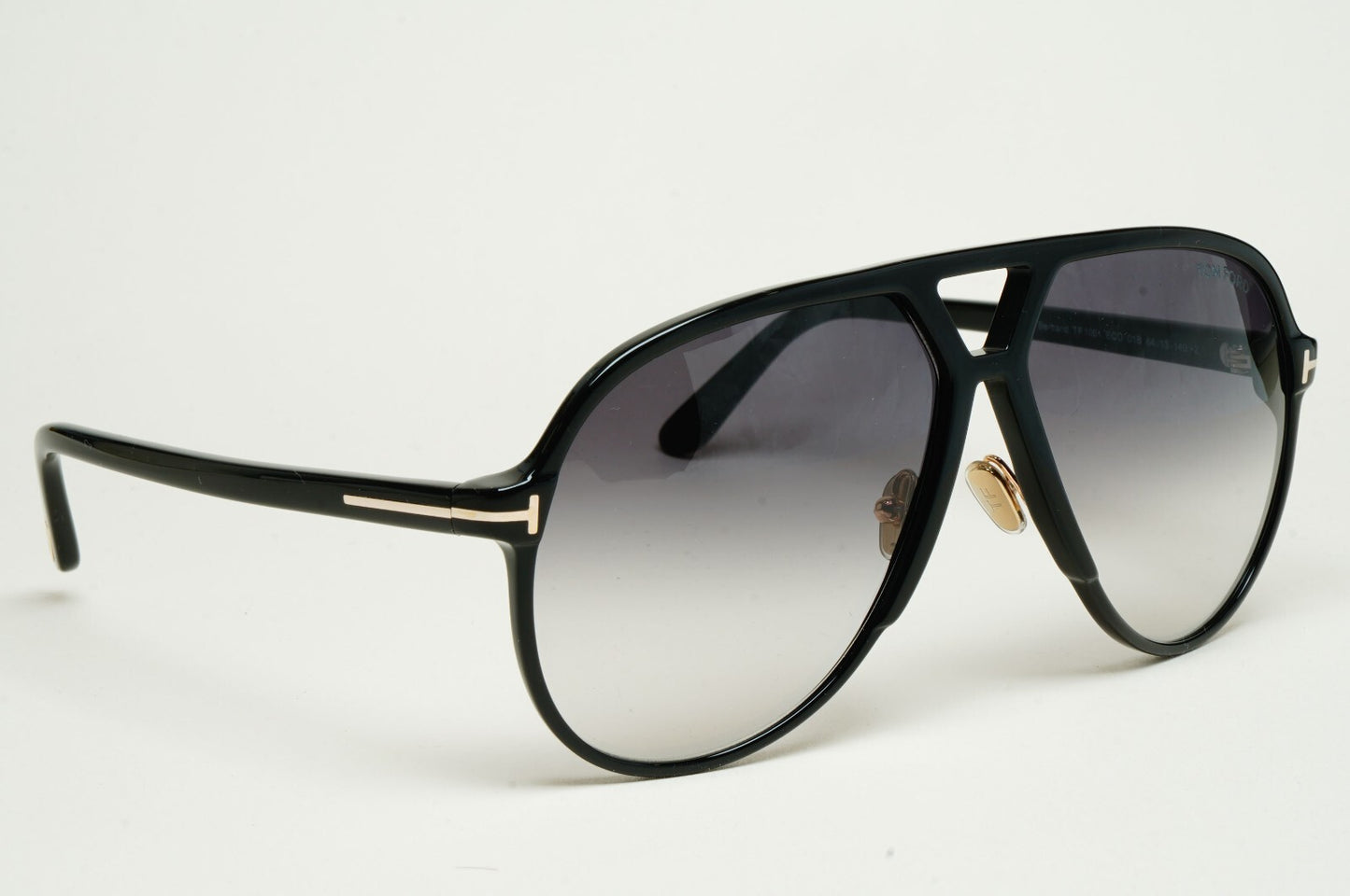 Tom Ford Sunglasses Bertrand Black Pilot Grey Gradient Large FT1061 TF 1061 01B