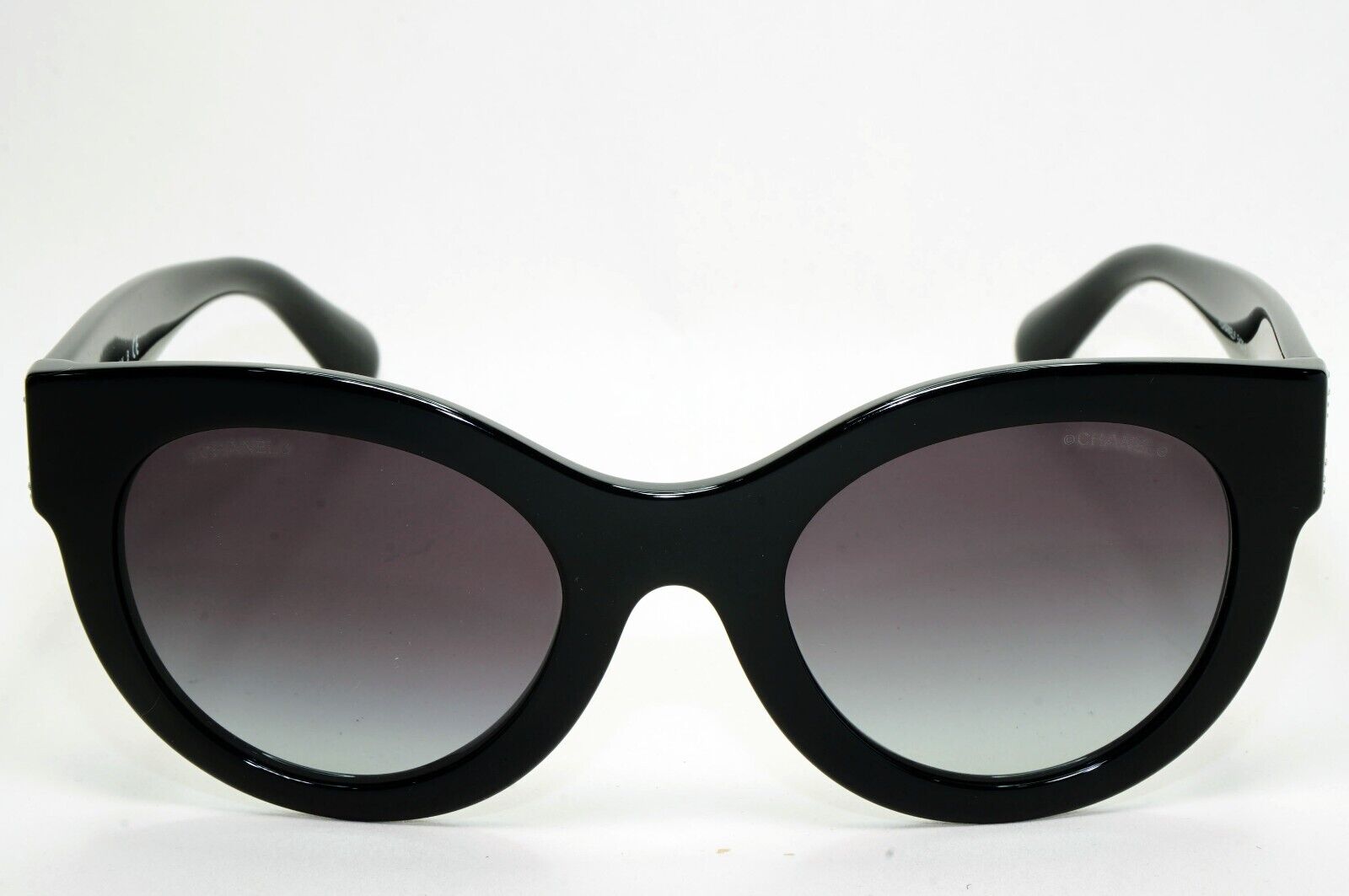 Chanel Sunglasses Black Diamante Rhinestone Square Large 5420-B c.501/S6 51mm