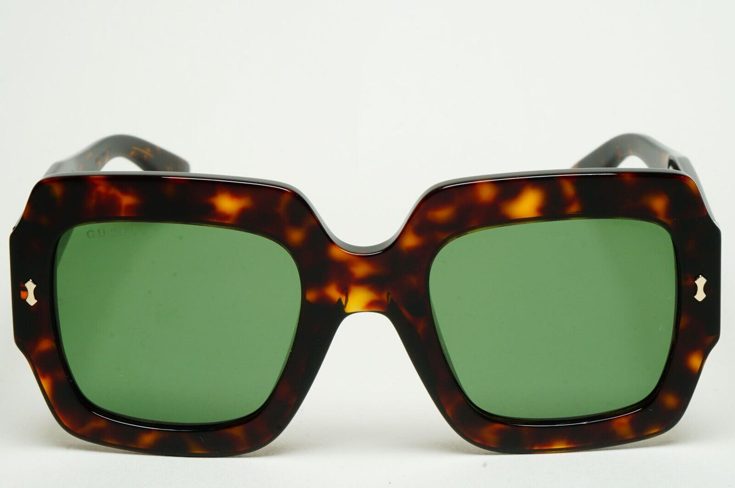 Gucci Sunglasses 2022 Oversized Brown Green Tortoise Square GG1111S 002 180125